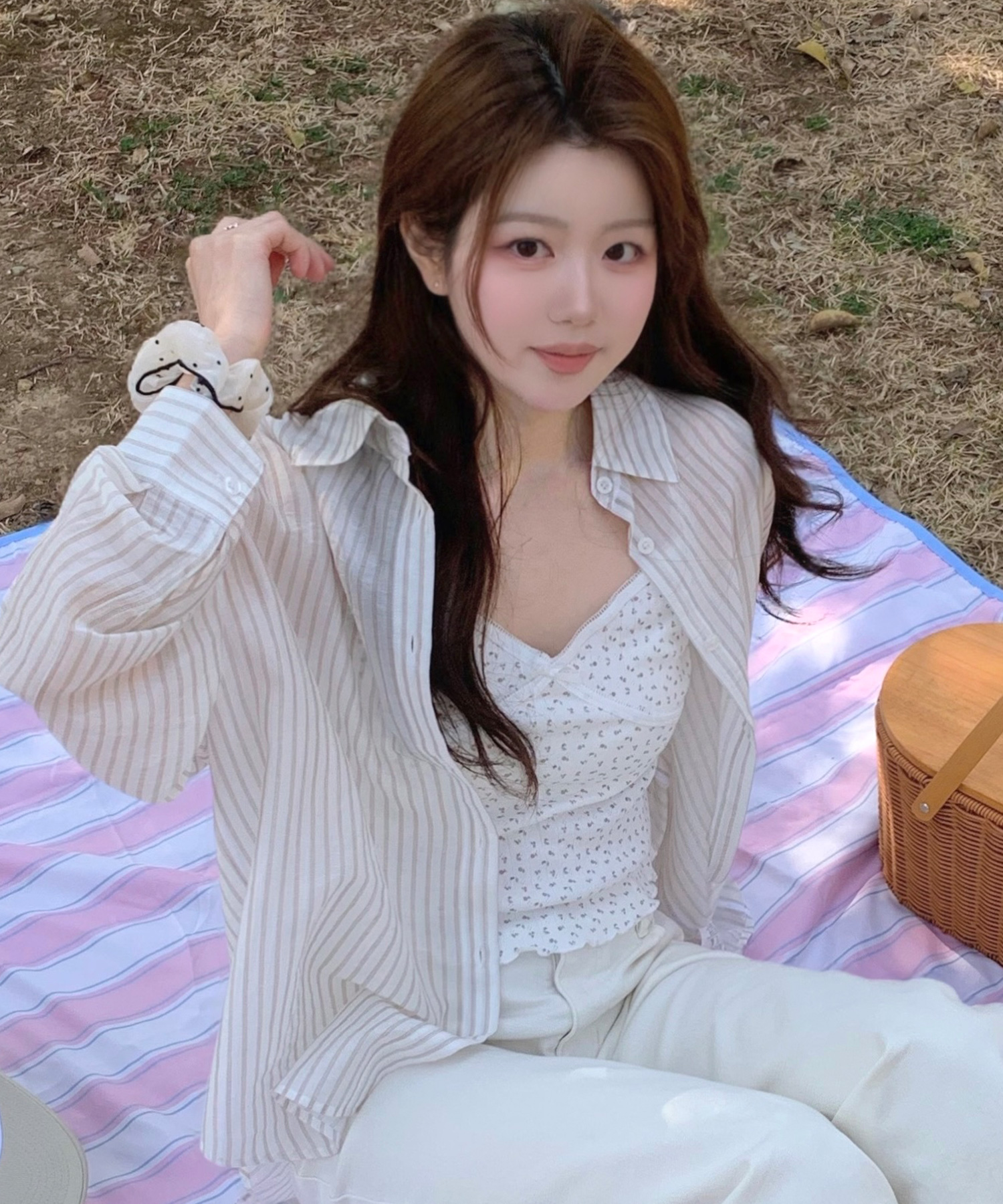 [W]Shea Stripe Oversized Fit Shirt - 3color