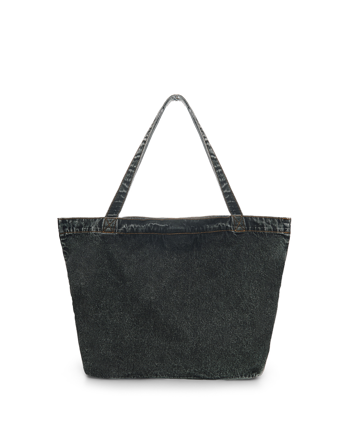 MATIN STITCH DENIM SHOULDER BAG IN BLACK