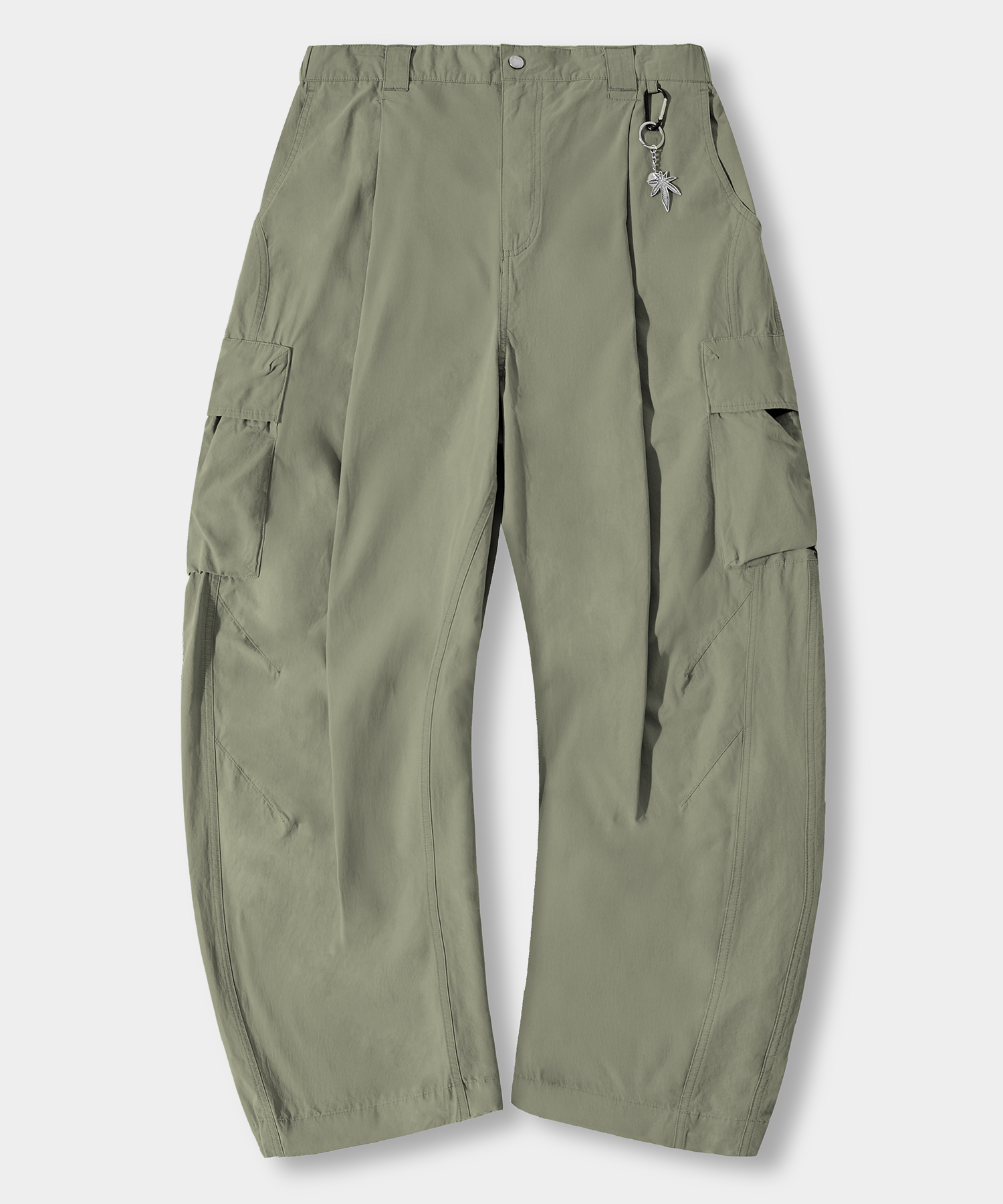 [SUMMER] VLAD CURVED BANDING CARGO PANTS_KHAKI