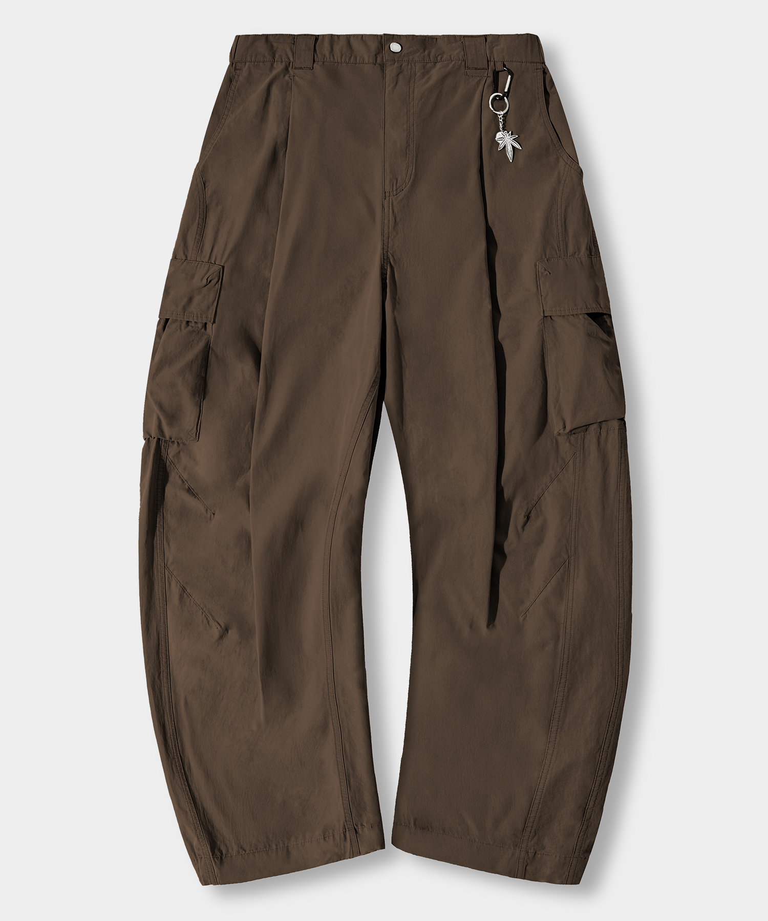 [SUMMER] VLAD CURVED BANDING CARGO PANTS_BROWN