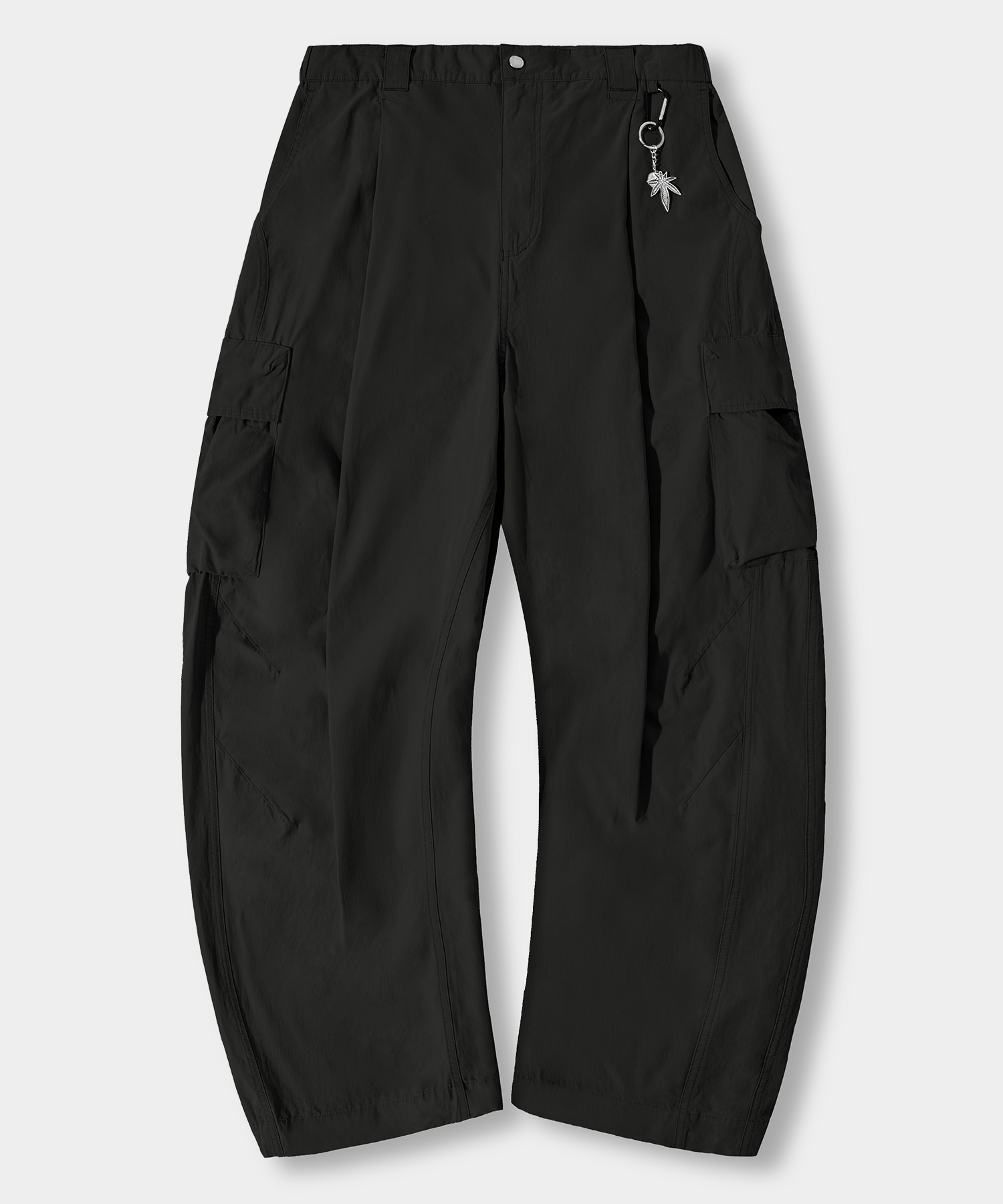 [SUMMER] VLAD CURVED BANDING CARGO PANTS_BLACK