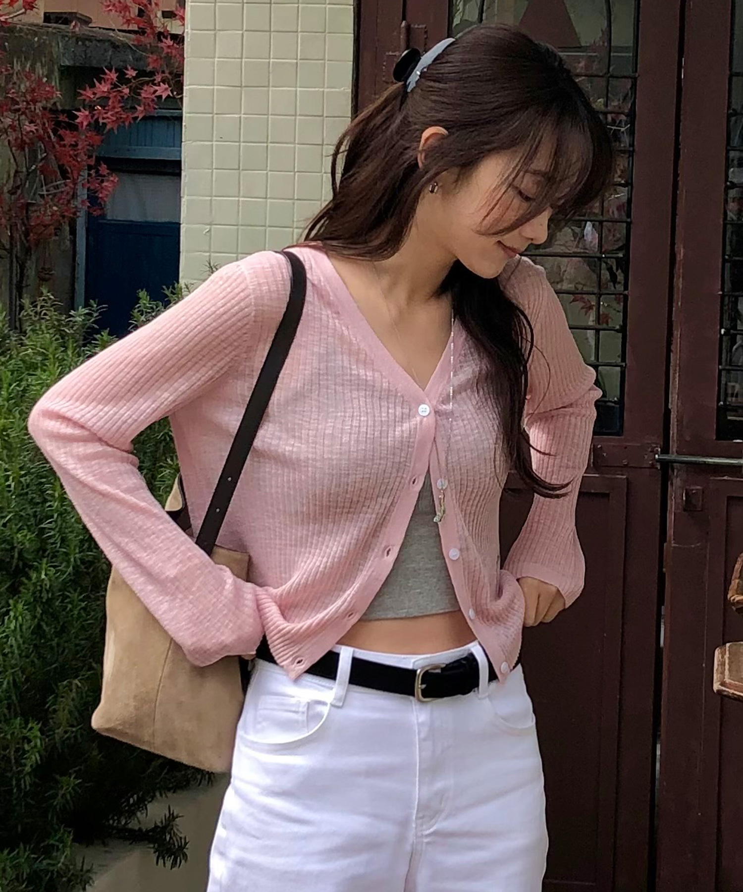 [ON][W]Shea Ribbed Regular Fit V-Neck Cardigan - 5color