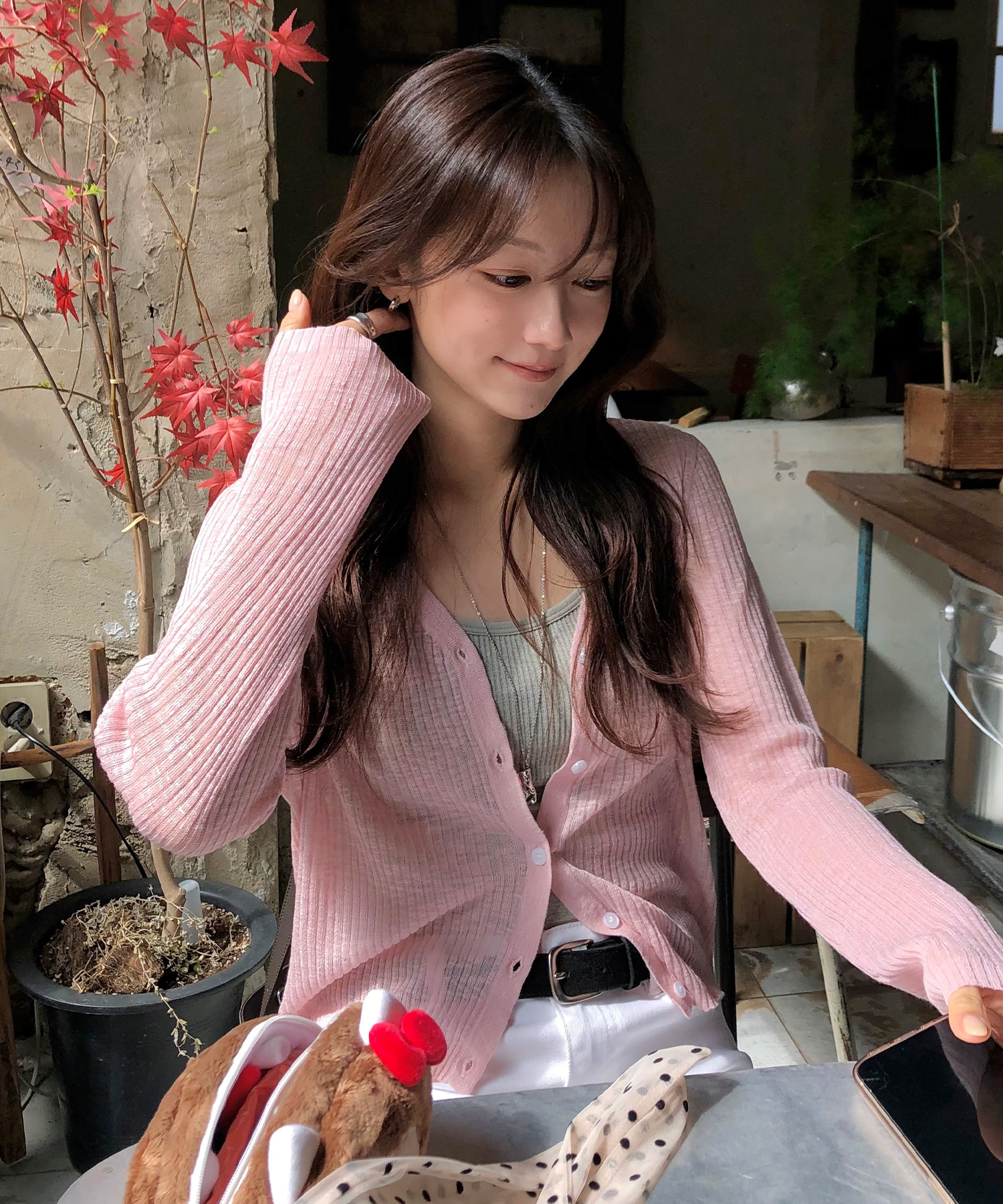 [ON][W]Shea Ribbed Regular Fit V-Neck Cardigan - 5color