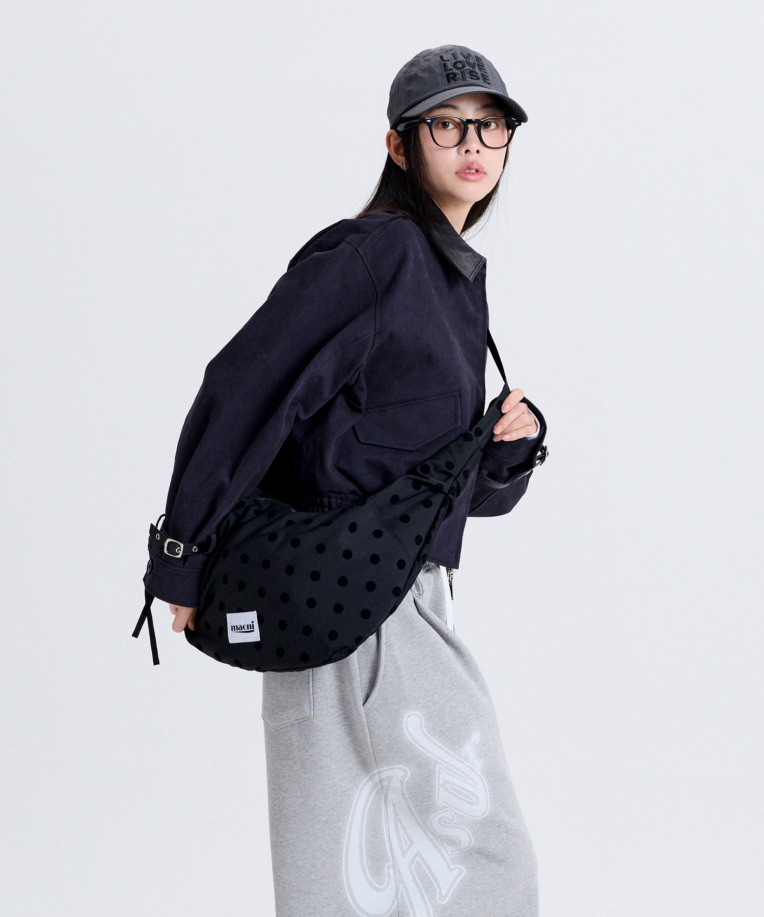 RIBBON POCKET CROSS BAG