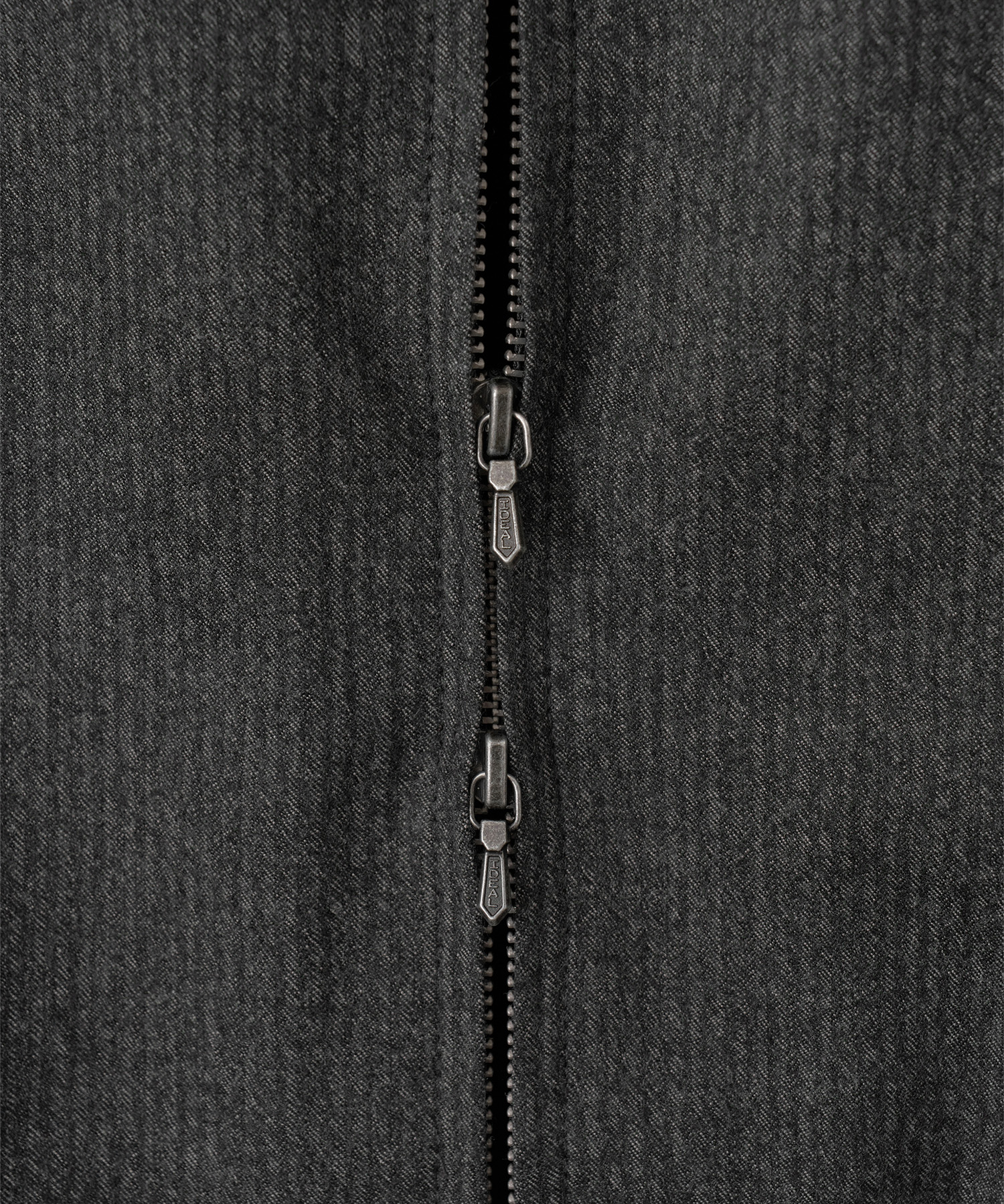 Wool Serge Track Blouson (Charcoal Stripe)
