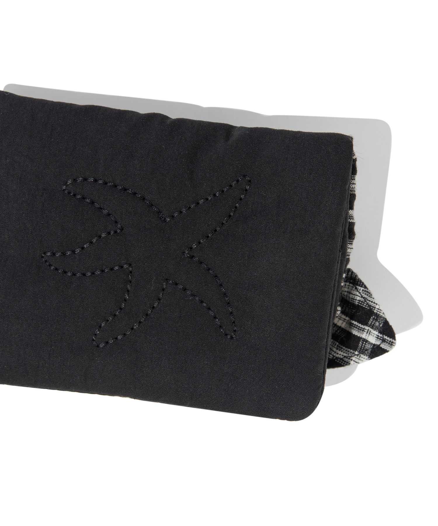 TCM check cotton wallet (black)