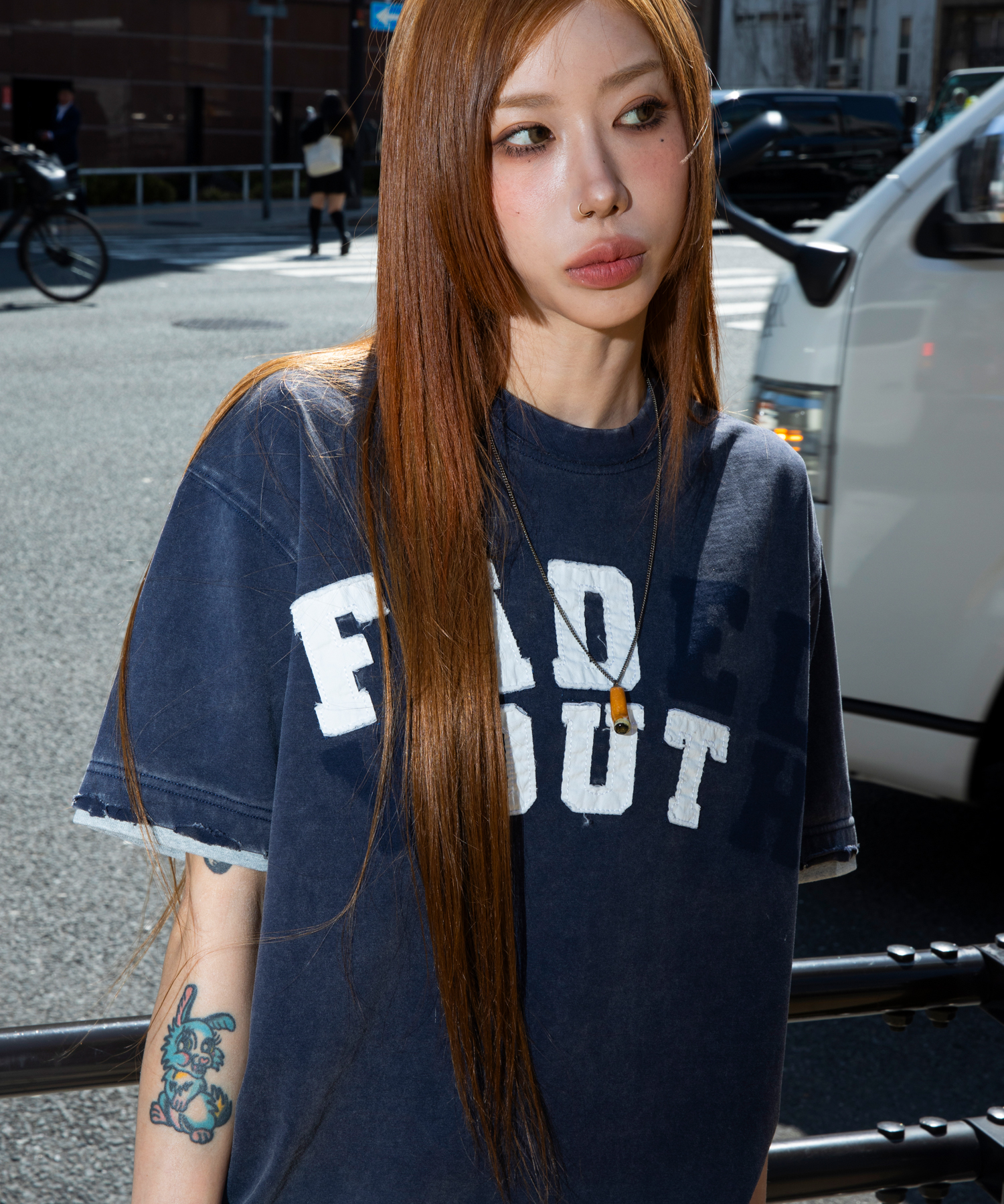 [ коллабо] XF014 t-shirtshirt (тёмно-синий)