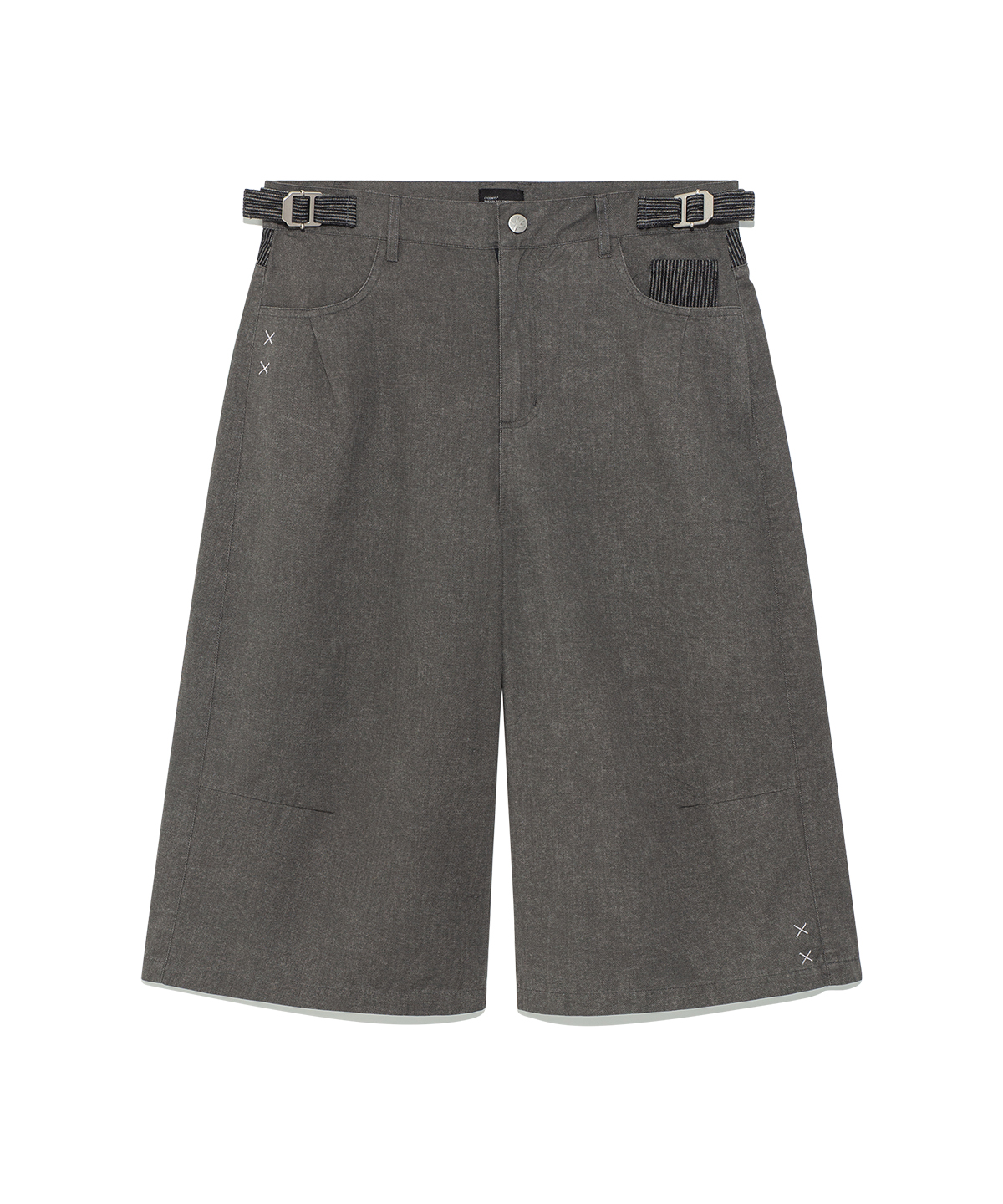 TCM pin stripe stitch half брюки (charcoal)