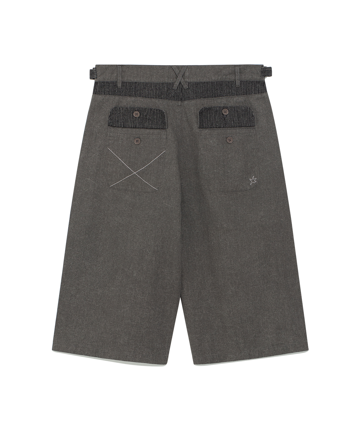TCM pin stripe stitch half брюки (charcoal)
