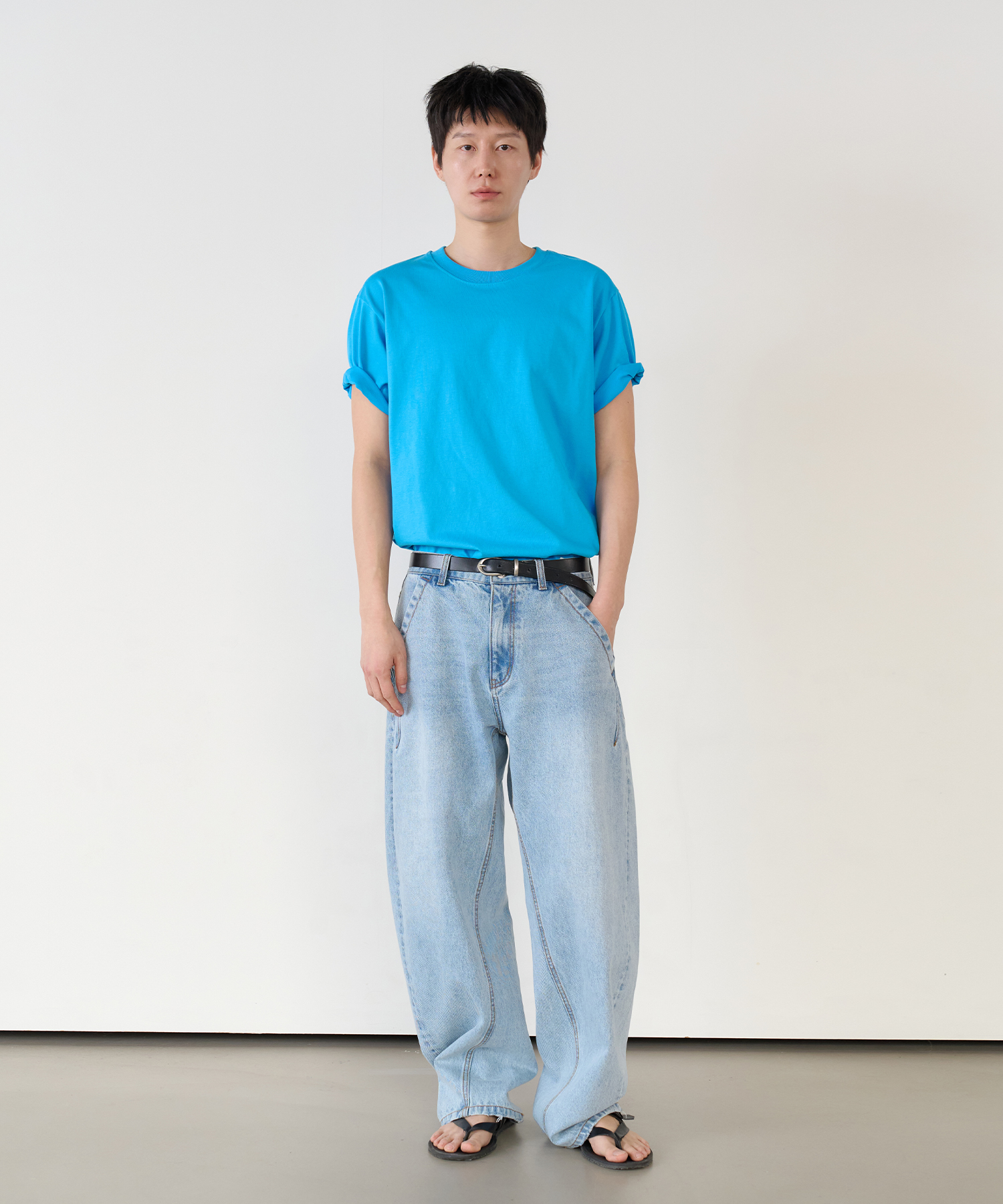 soft round t-shirts (синий)