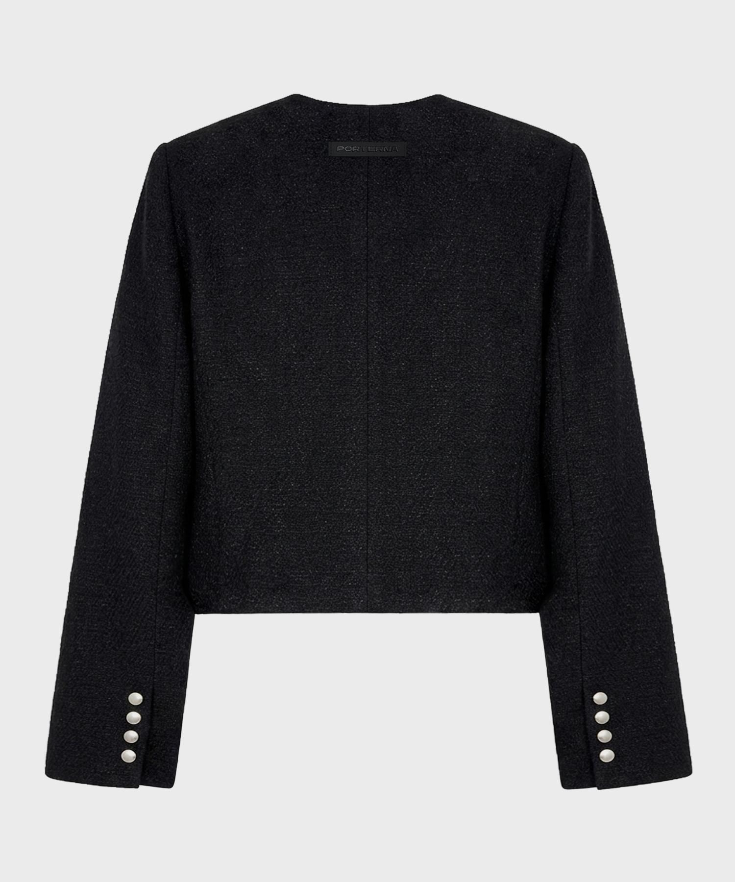 TWEED SNAP укороченная куртка-чёрный