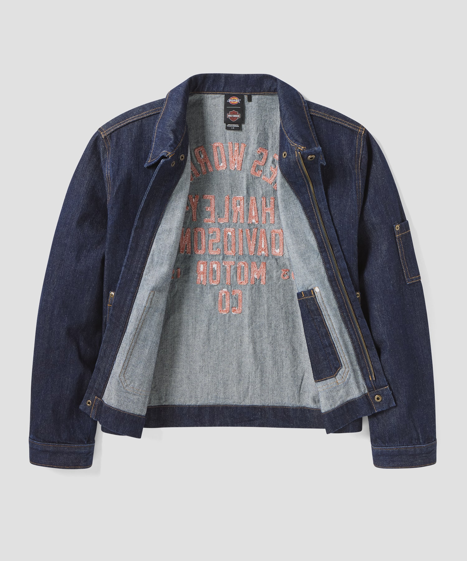 X Harley Davidson деним куртка Rinsed синий