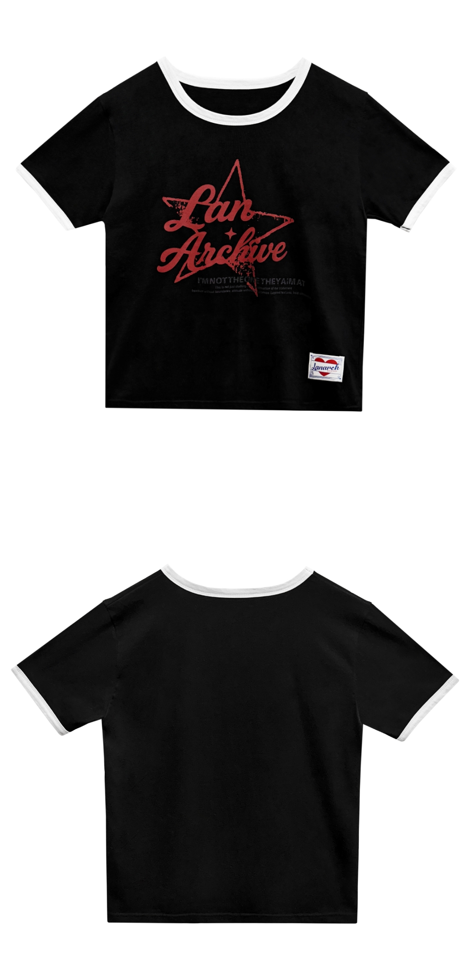 MUSINSA公式 | LANARCHIVE [0094] LANスター ロゴ リンガー Tシャツ