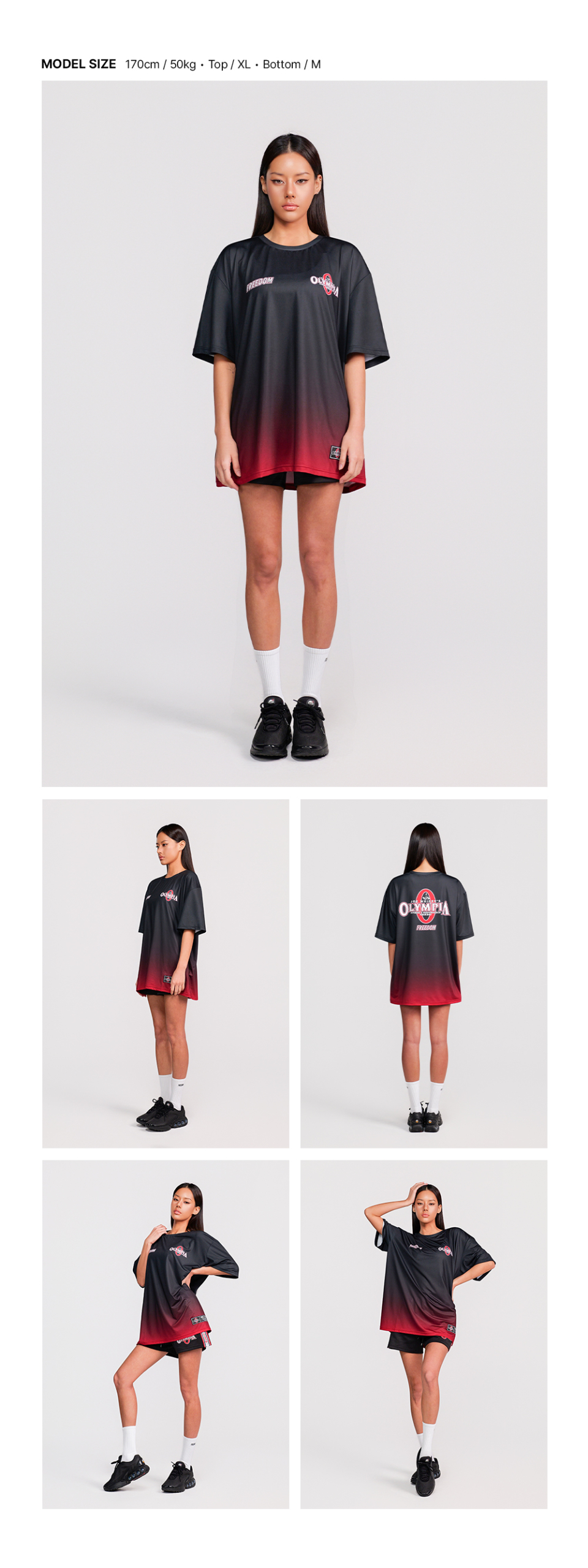 MUSINSA公式 | FREEDOM オリンピアグラデーションエア半袖Tシャツ