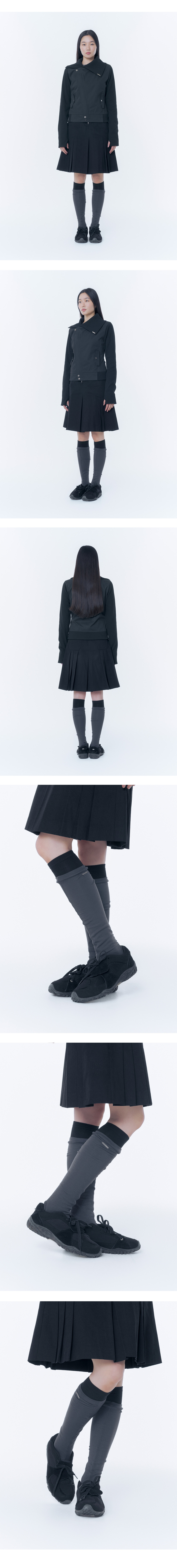 OPEN TOE SHEER KNEE SOCKS #REI同款! - 3 COLORS CHARCOAL