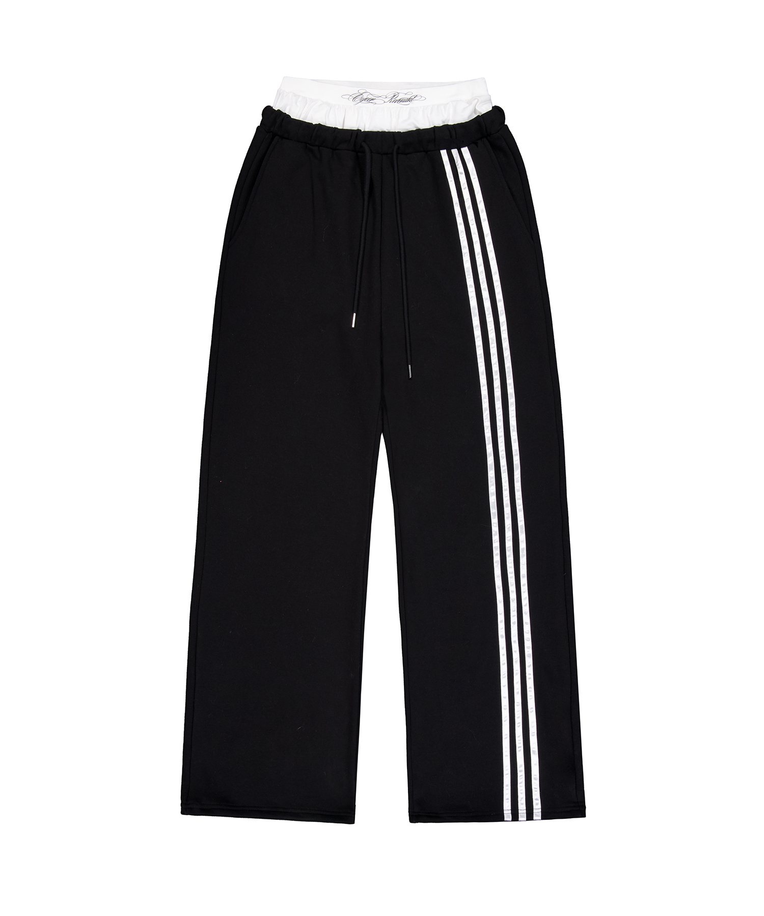 Front Line Sagging Layerd Sweatpants - Черный