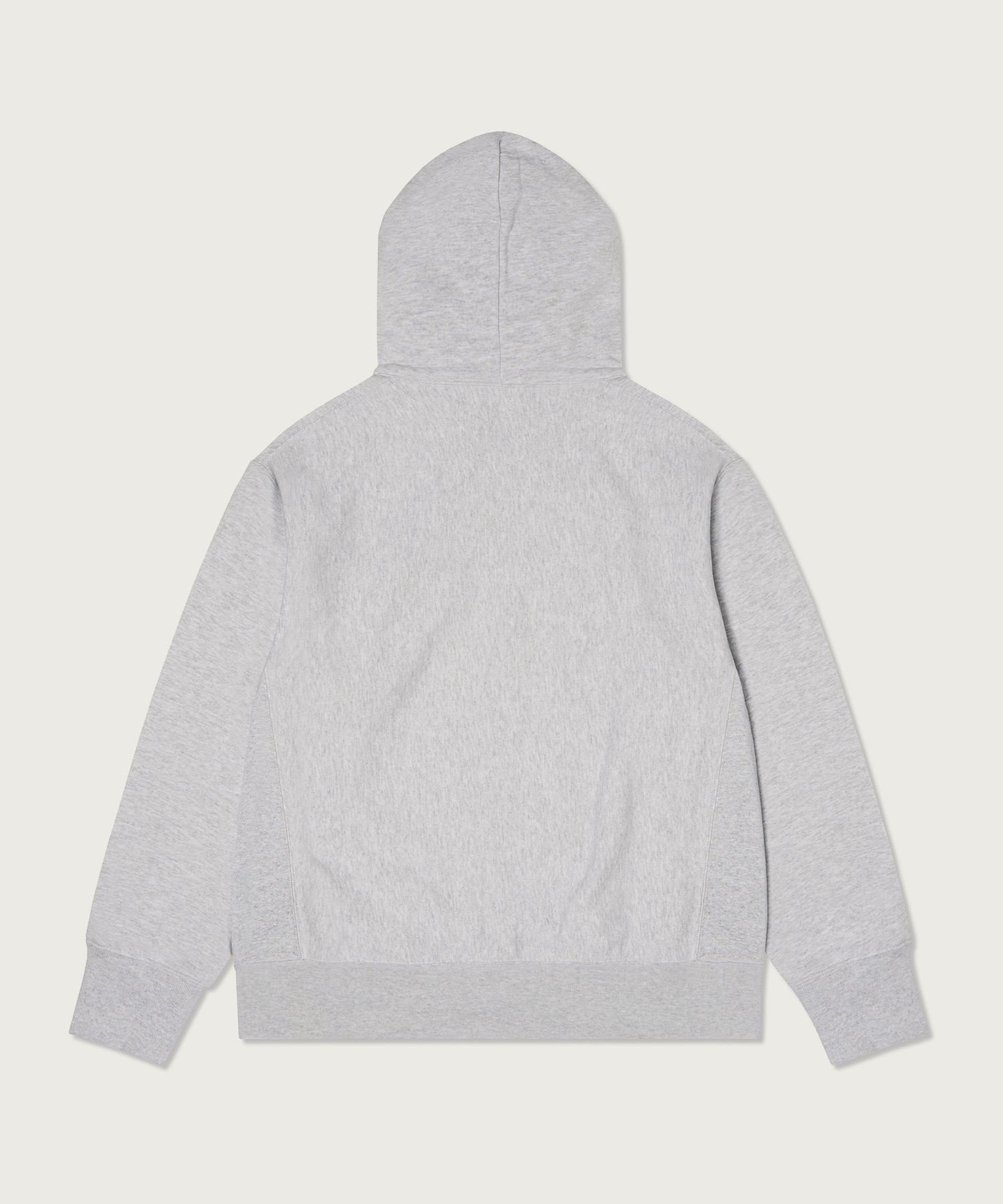 Свободное худи на молнии Reverse Weave Light Grey