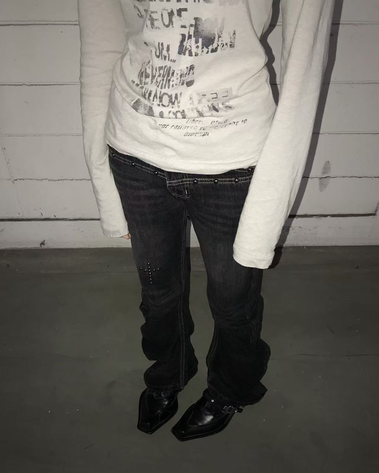 DISRUPTED LETTER TEE_GRAY