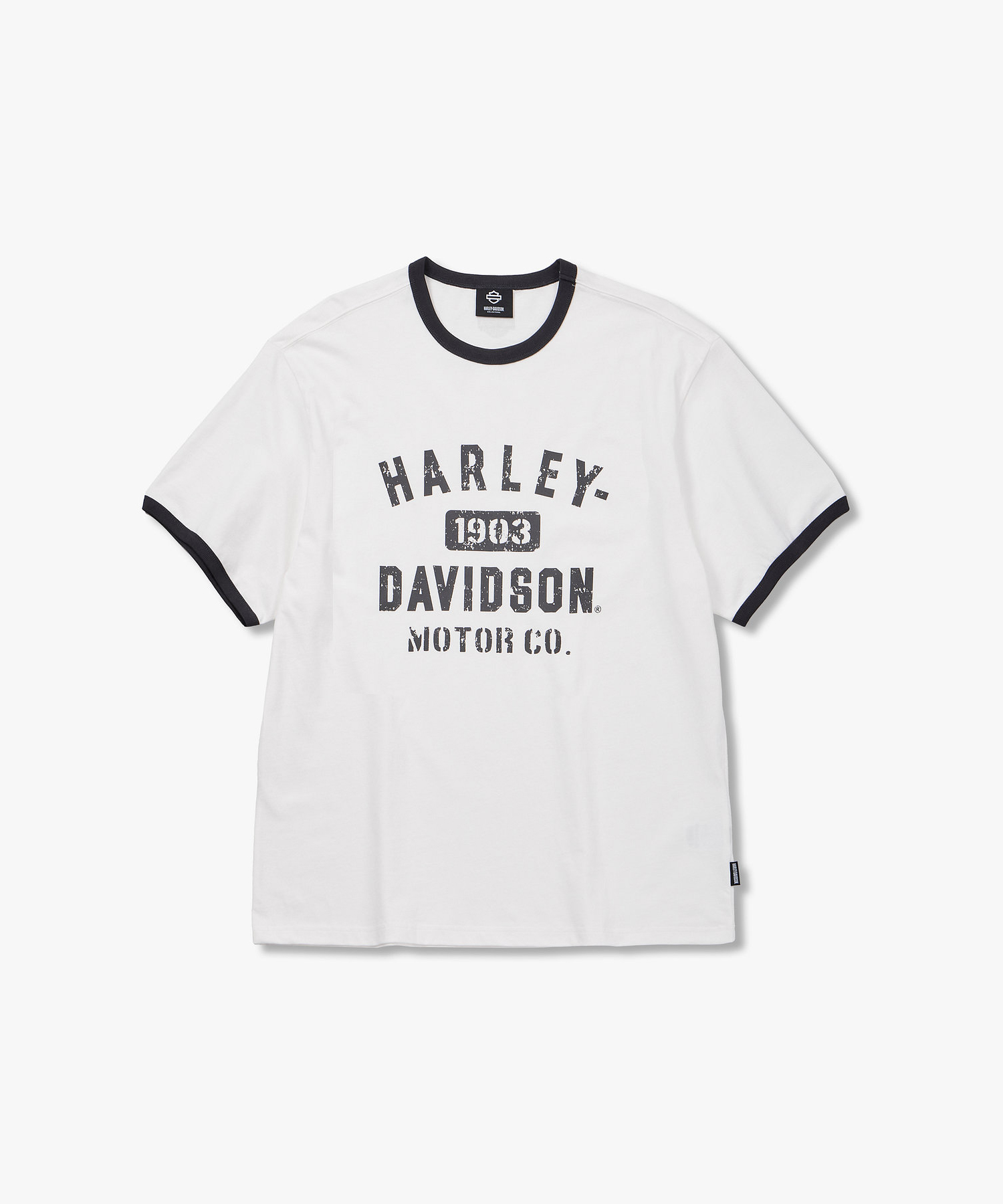 Футболка-рингер с надписью Harley 1903 White HH16111058