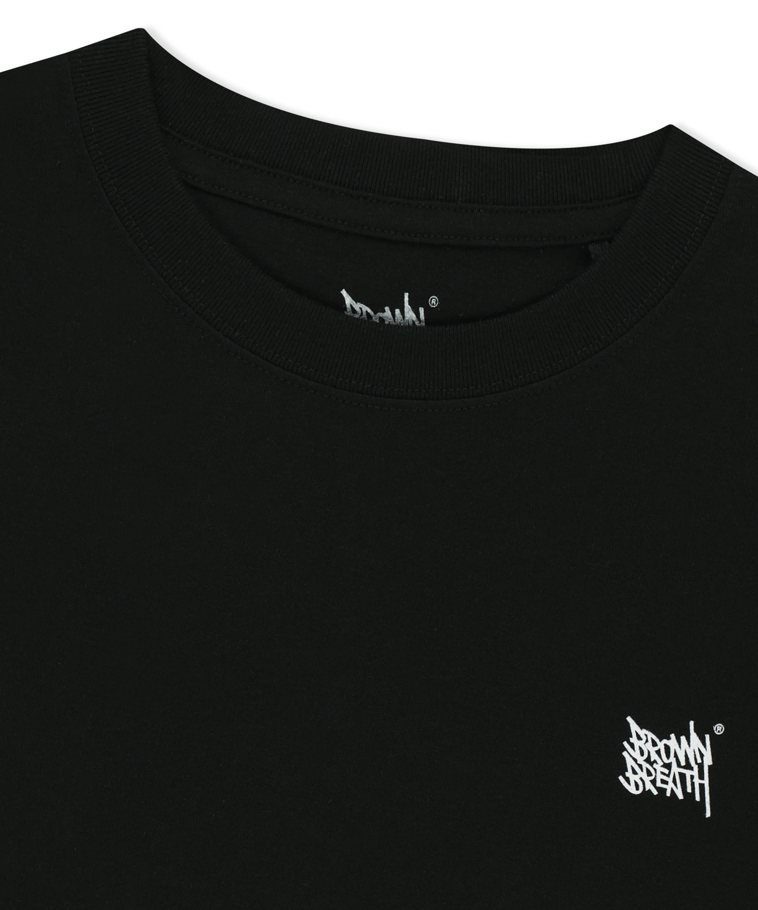 W SLEEPY TAG TEE - BLACK