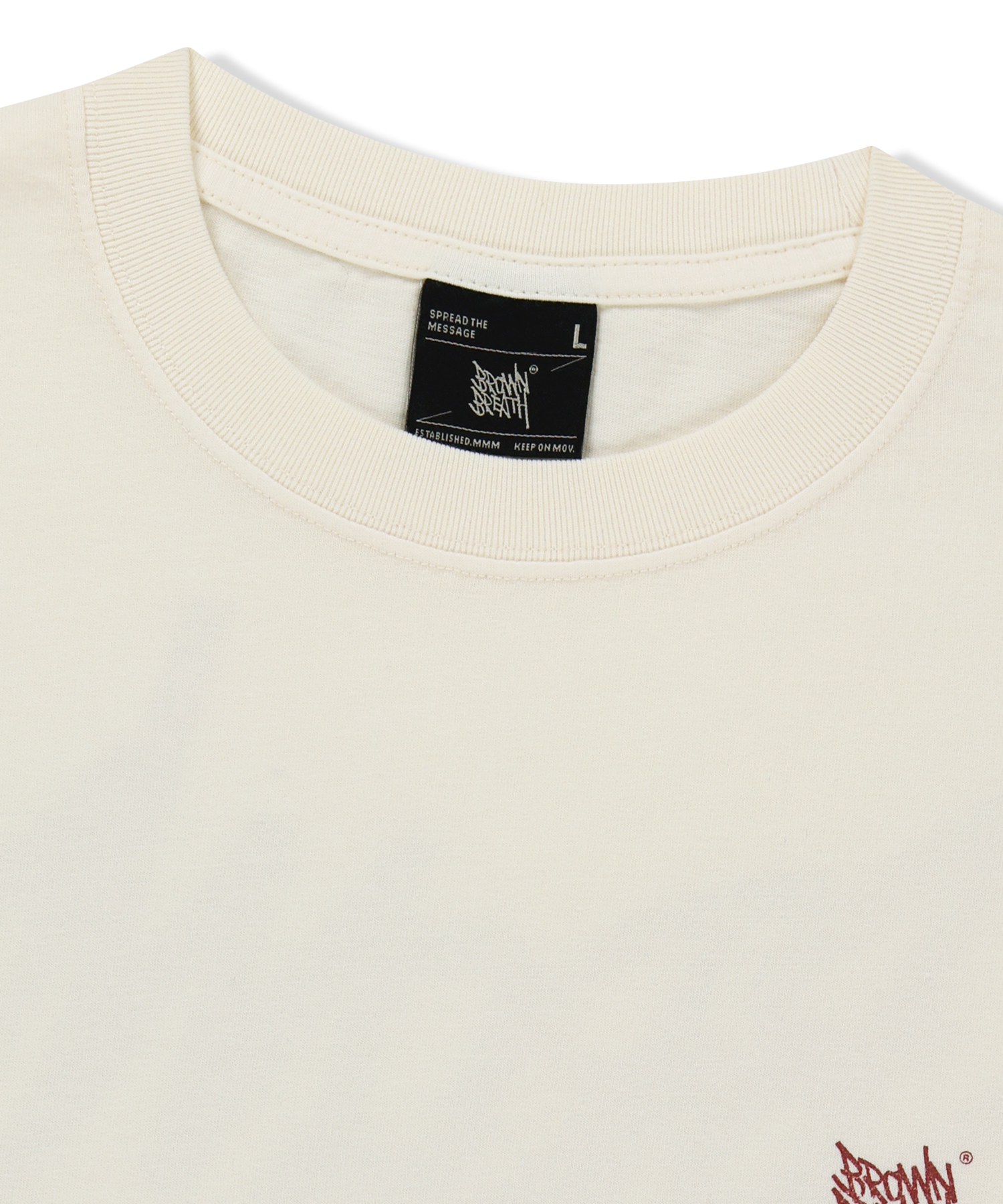 TAG PIGMENT TEE - CREAM