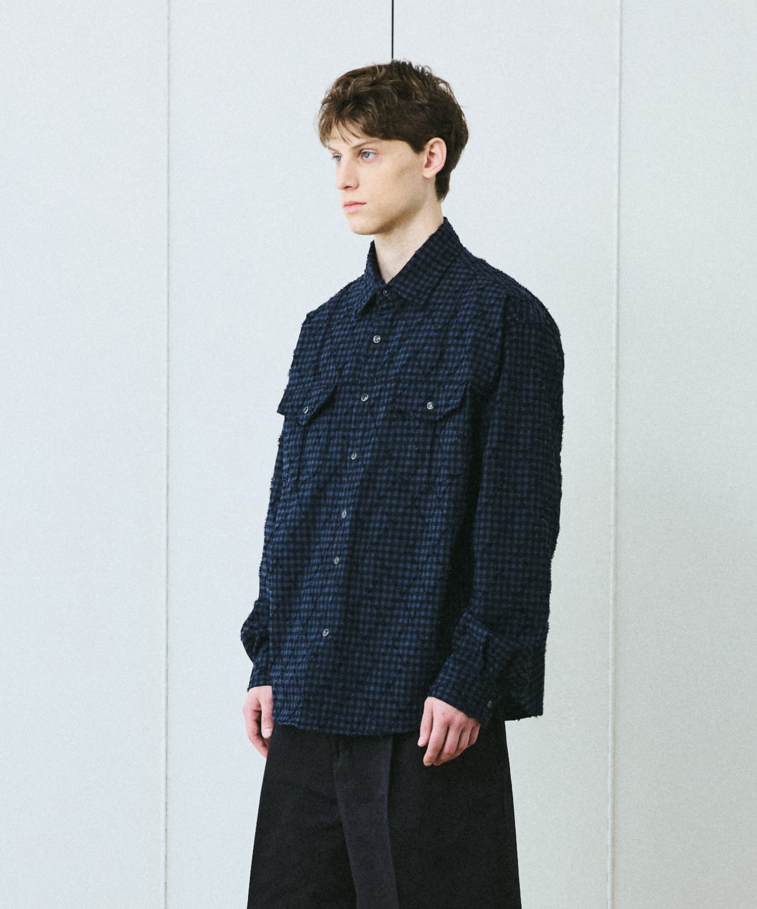 Tassel Diamond Check Snap Shirt