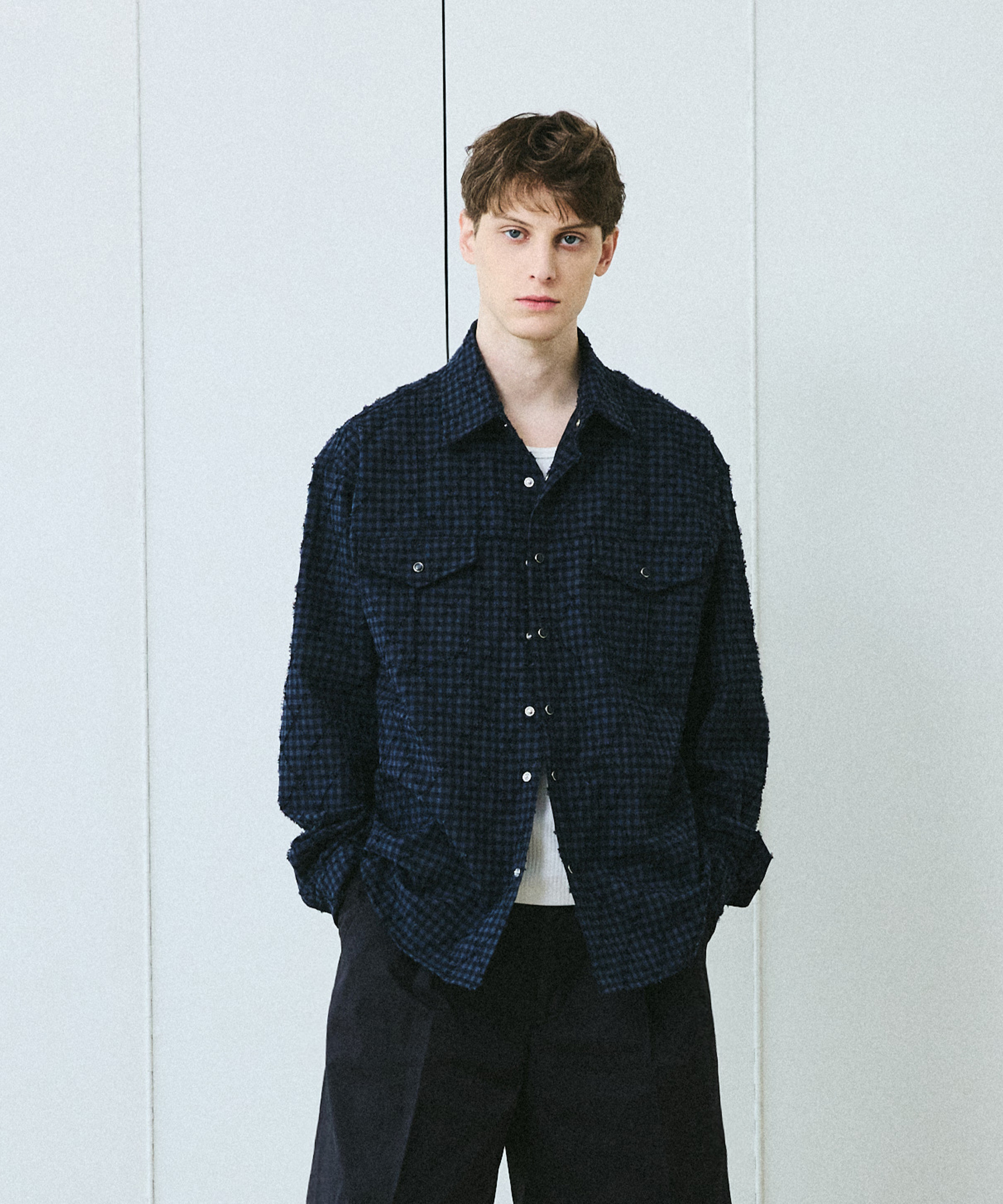Tassel Diamond Check Snap Shirt