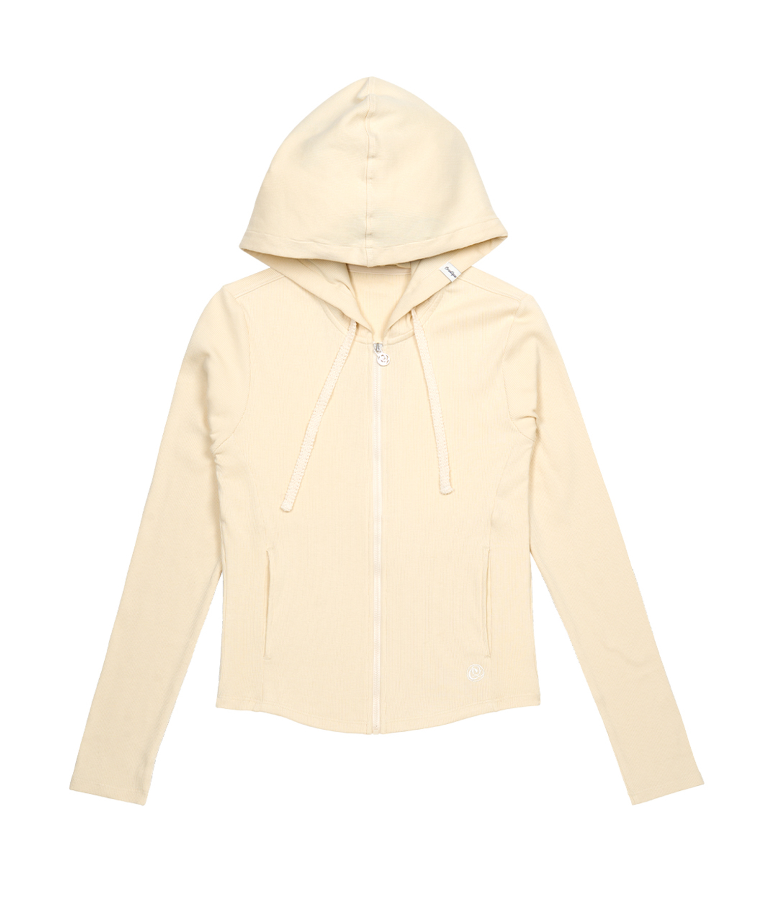 Худи на молнии с разрезом из модала Yellow