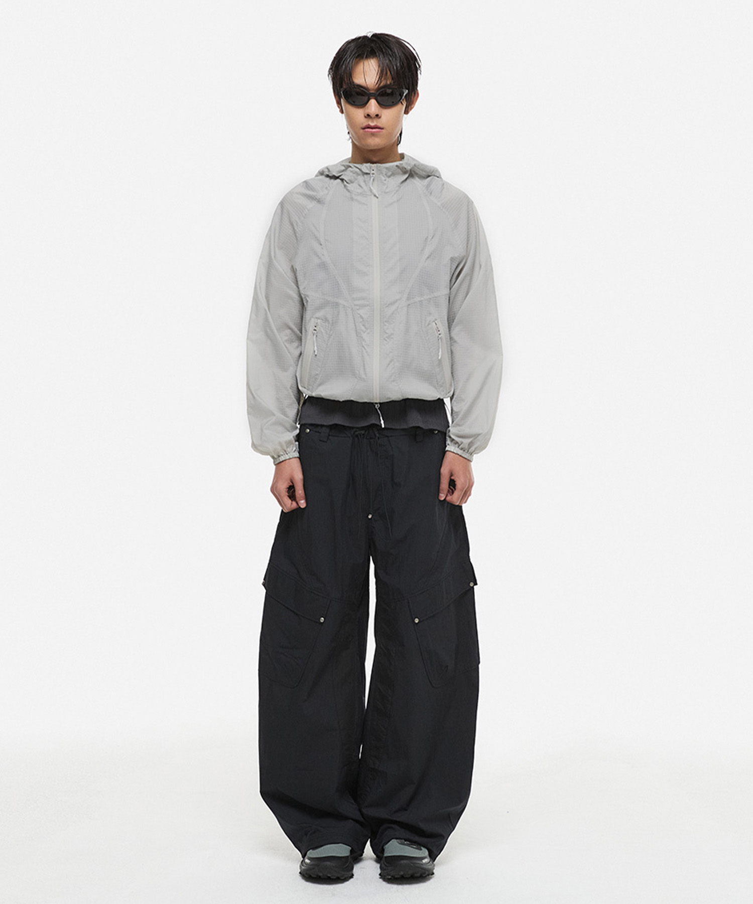 Curved Line Track Pants Black