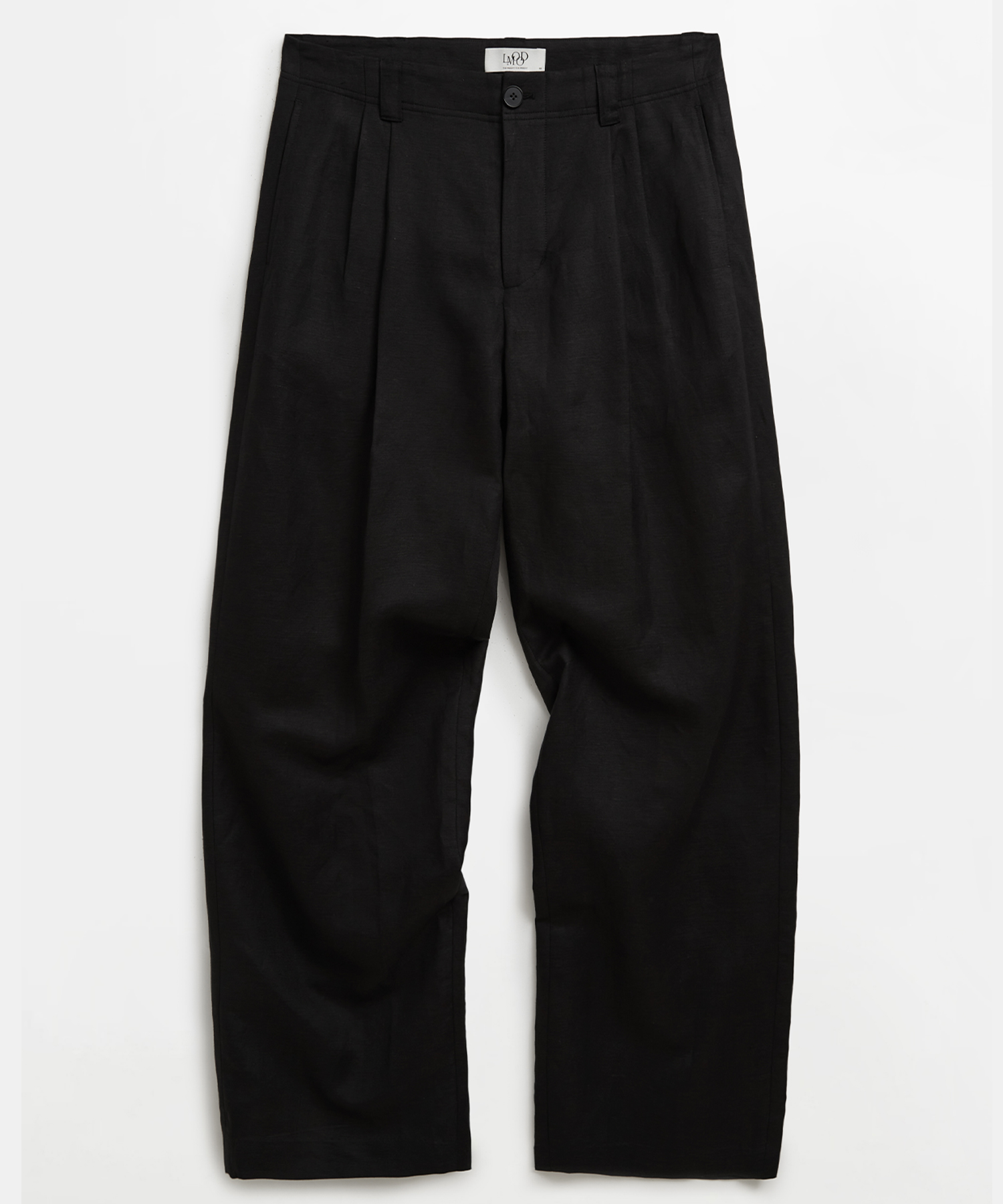 Austin Linen Wide Pants Black