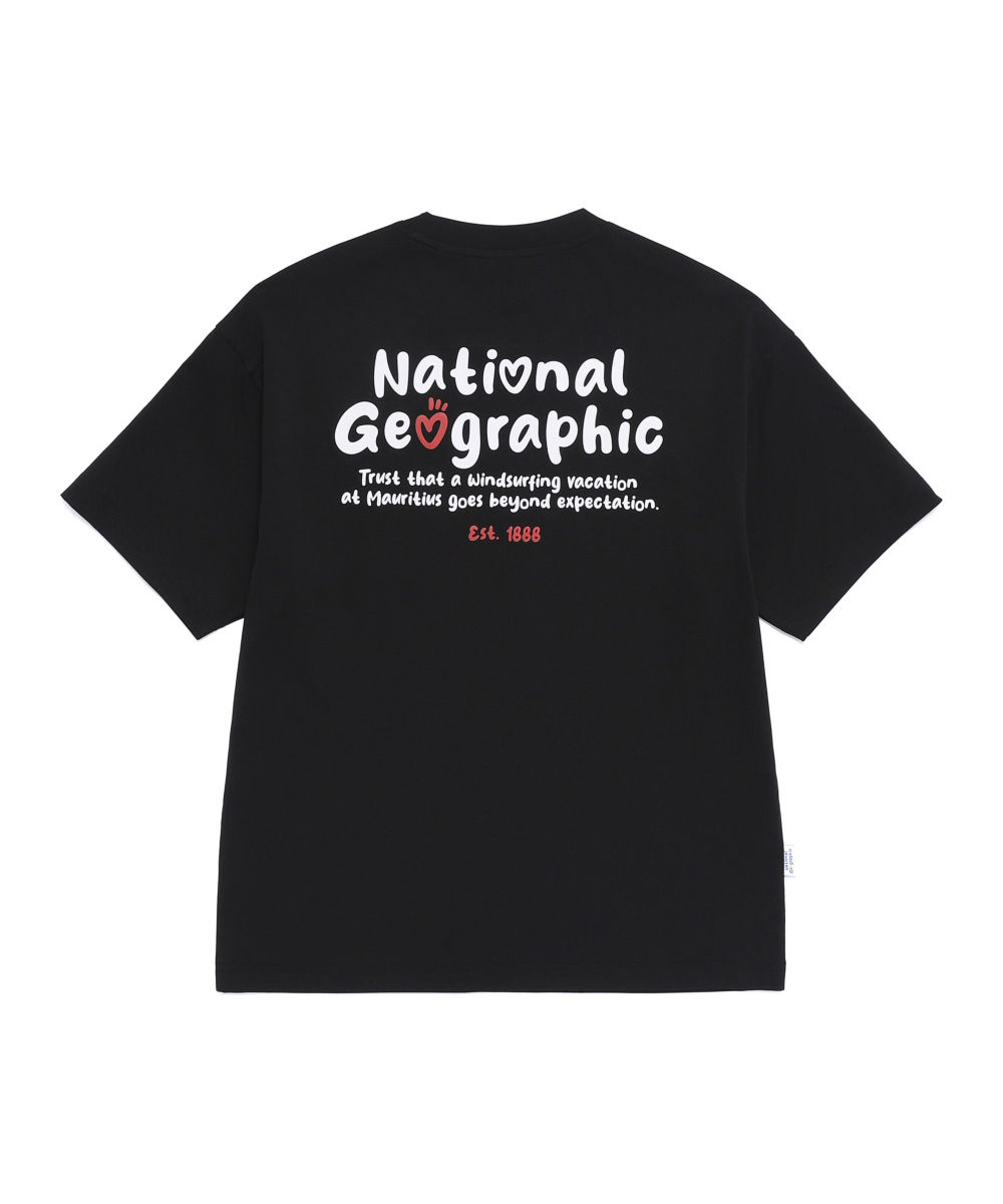 Черная футболка N262UTS904 Sorona Cool Script Semi-Over Fit BLACK