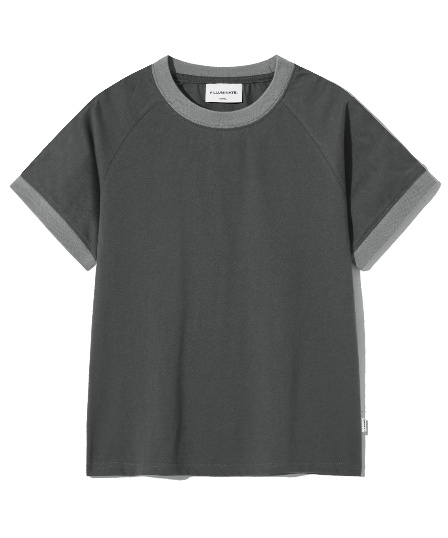 (W) 88 Ringer T-shirt-Charcoal