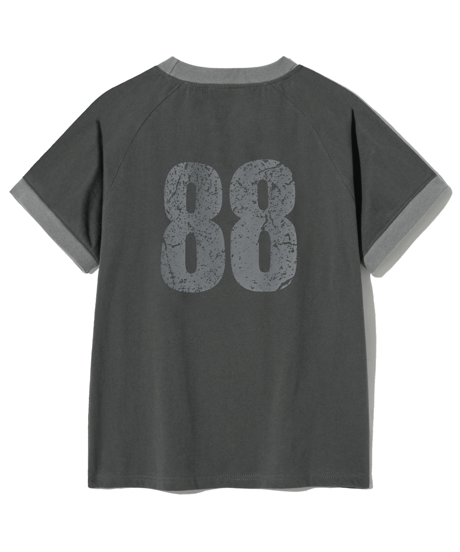 (W) 88 Ringer T-shirt-Charcoal