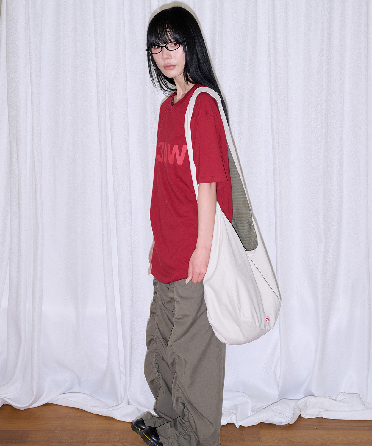 REVERSIBLE STRIPE BAG - KHAKI
