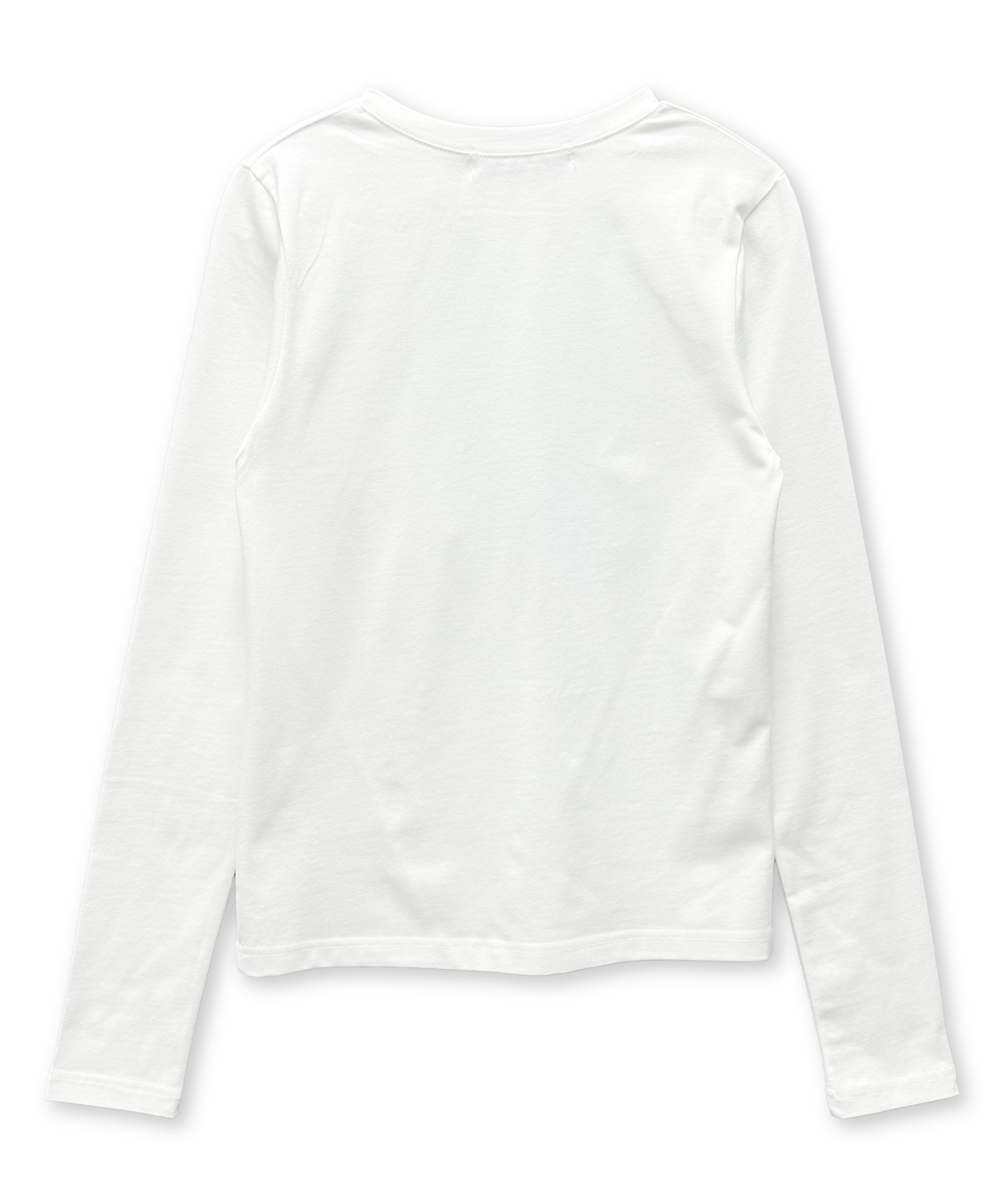 Vintage Cross Asymmetry Button Long Sleeve_Ivory