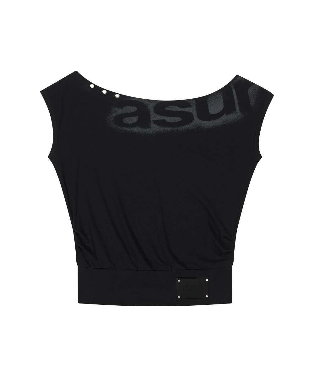 DOLMAN LOOSE CROP T-SHIRTS BLACK
