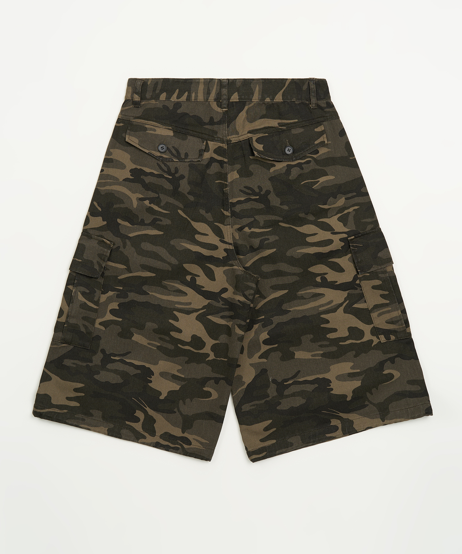 CAMO COTTON BERMUDA PANTS (DEEP KHAKI)