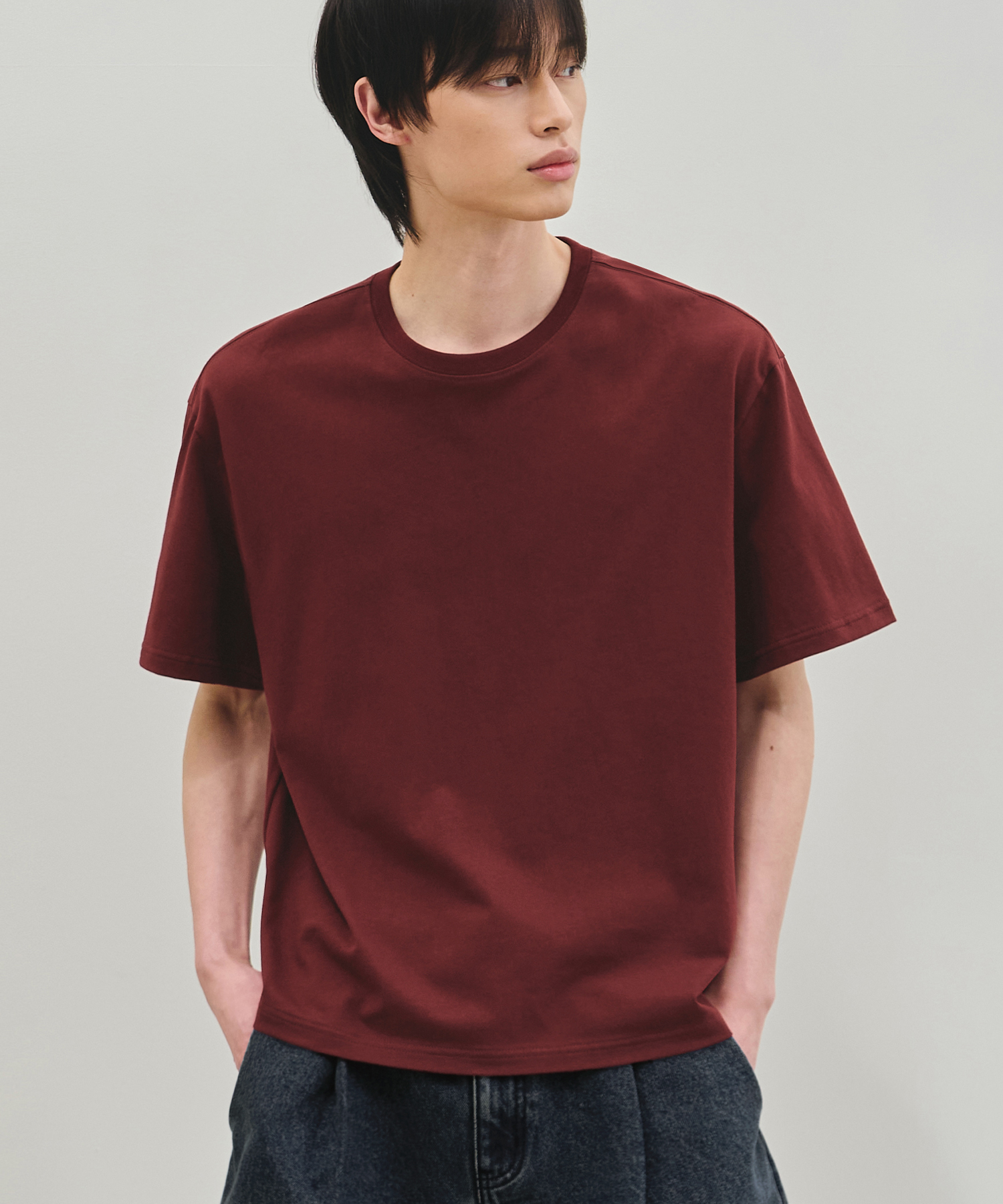 SUPIMA COTTON ROUND CROP HALF T-SHIRT [ 2 PACK ]