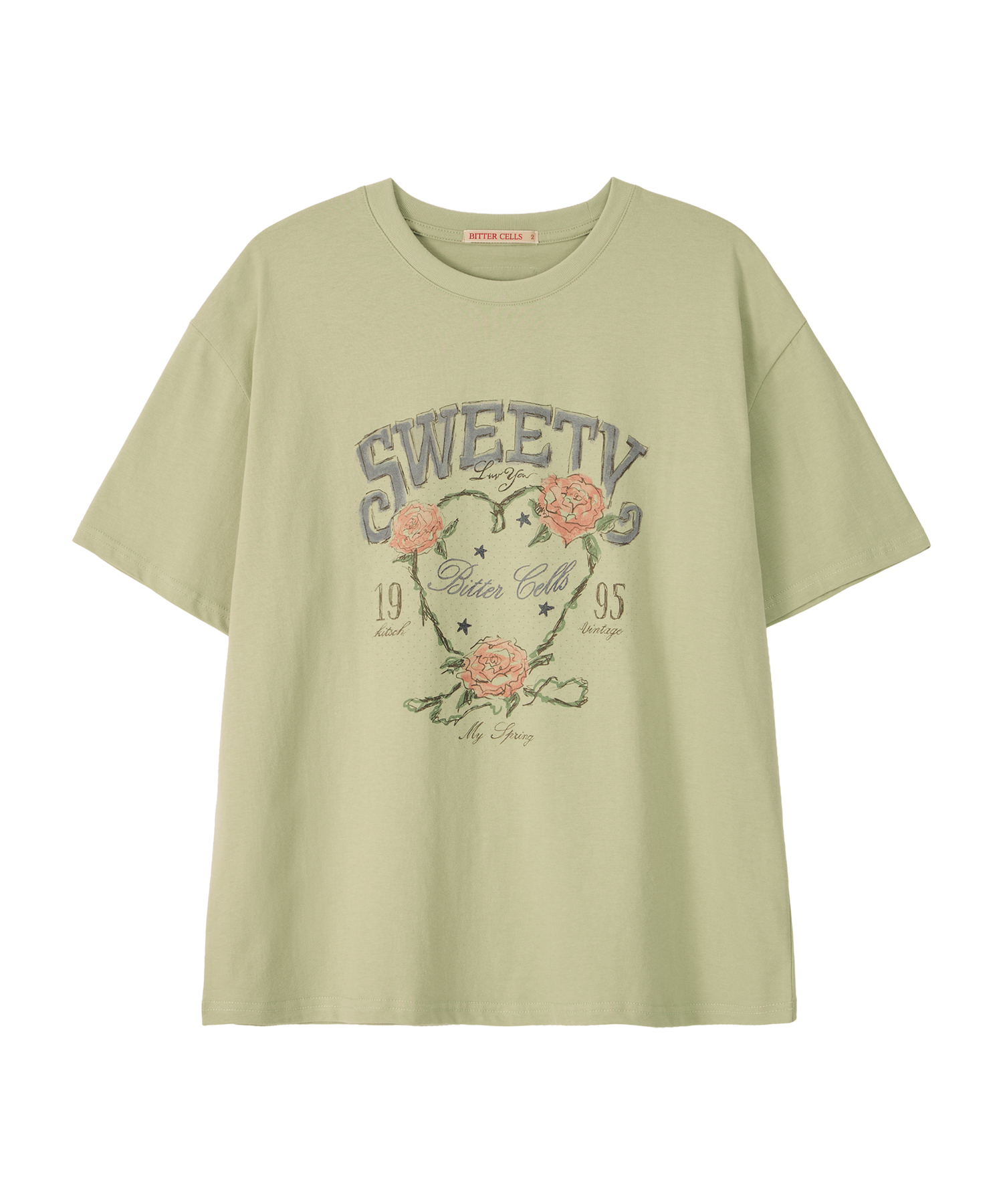 Rose Petal Tee-Olive