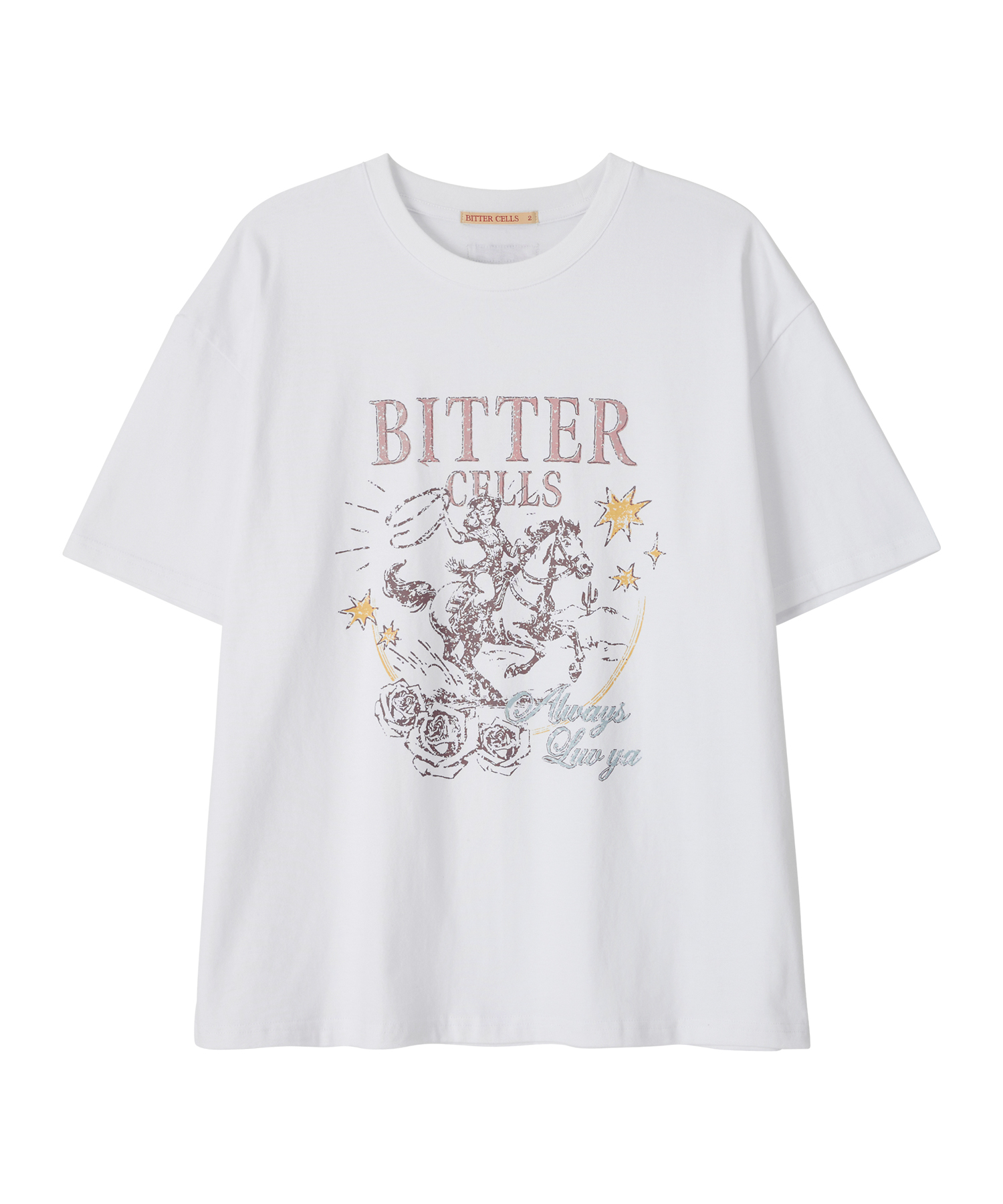 Timber Rose Tee-White