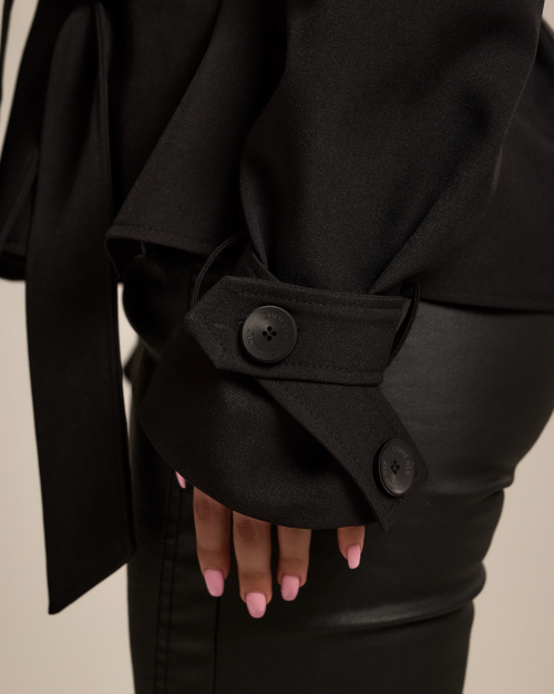 CS CLASSIC TRENCH JACKET-026 (BLACK) thumbnail 4