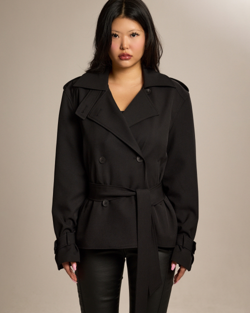 CS CLASSIC TRENCH JACKET-026 (BLACK) thumbnail 8