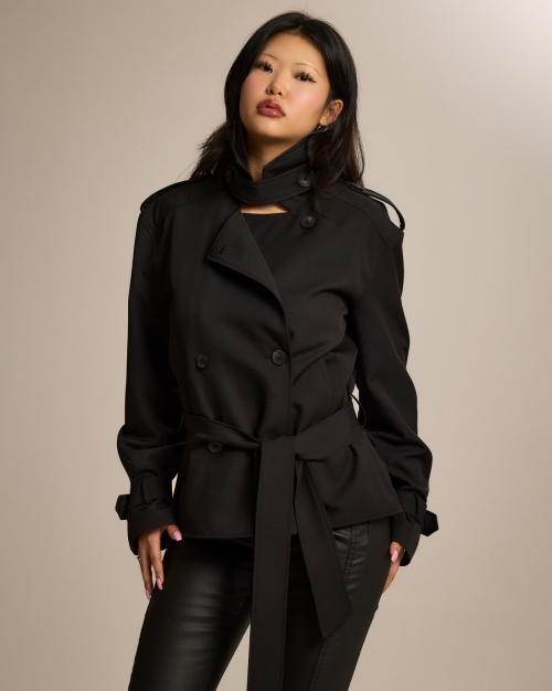 CS CLASSIC TRENCH JACKET-026 (BLACK) thumbnail 14