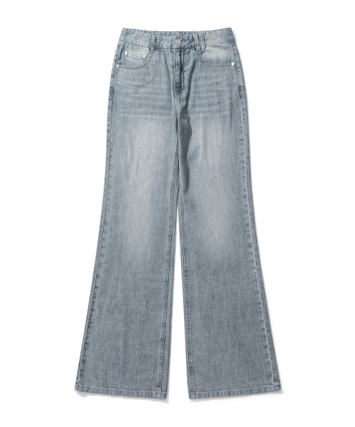[Linen Like] Linen Like Semi Flared Jeans DCWPT027LIGHTBLUE thumbnail 12