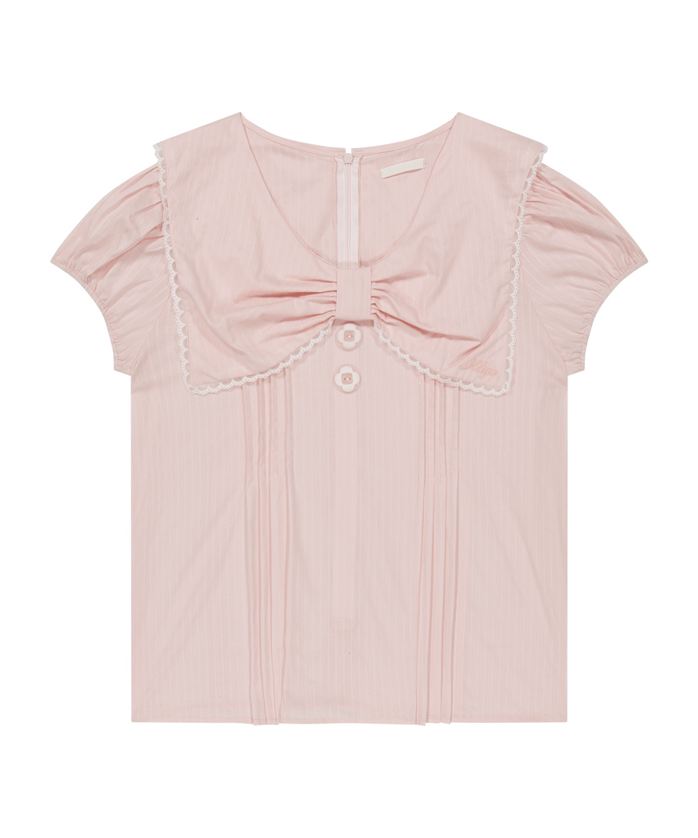 SAILOR BOW COLLARED BLOUSE PINK