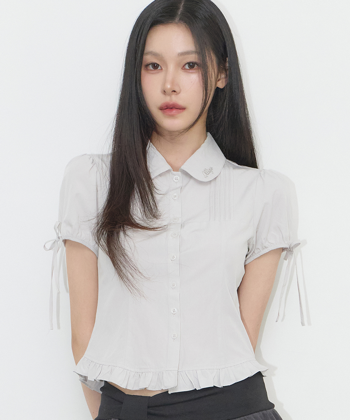 SERA PUFF BLOUS GREY