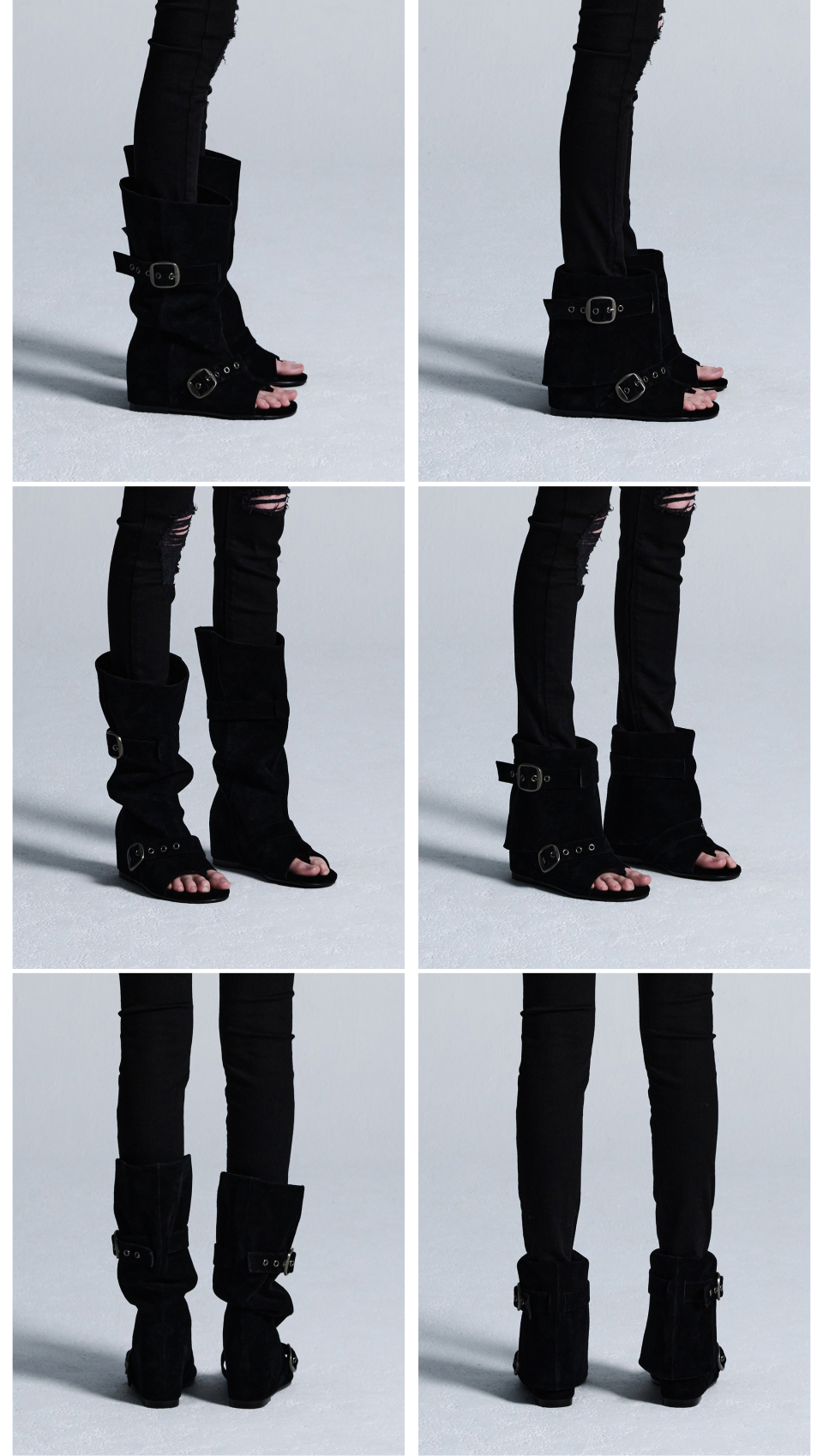 이크닉(IHCNIK) 102 soft-modular wedge boots / black - 사이즈