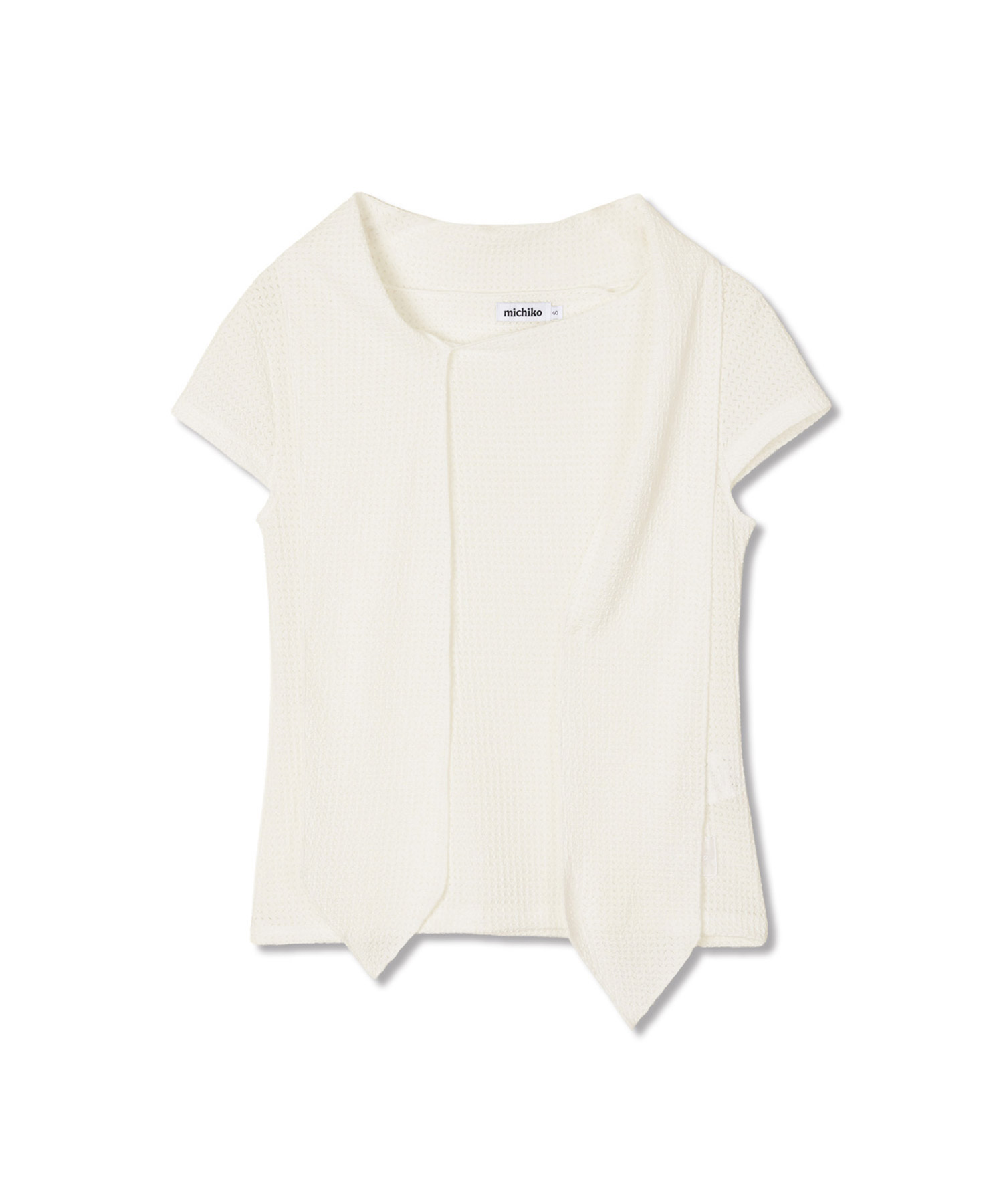 Textured Tie Top Cream