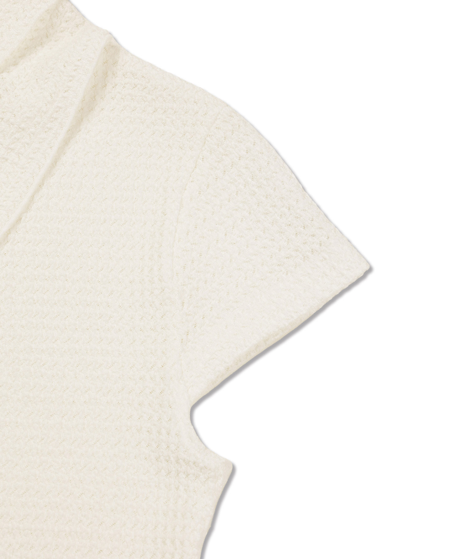 Textured Tie Top Cream