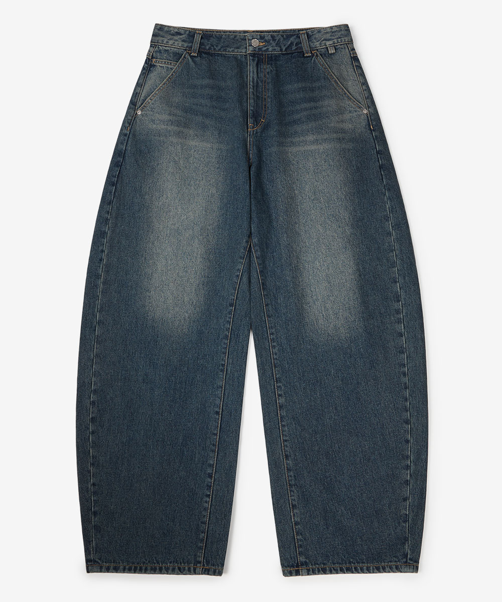 Широкие джинсы Curved [Medium Indigo]